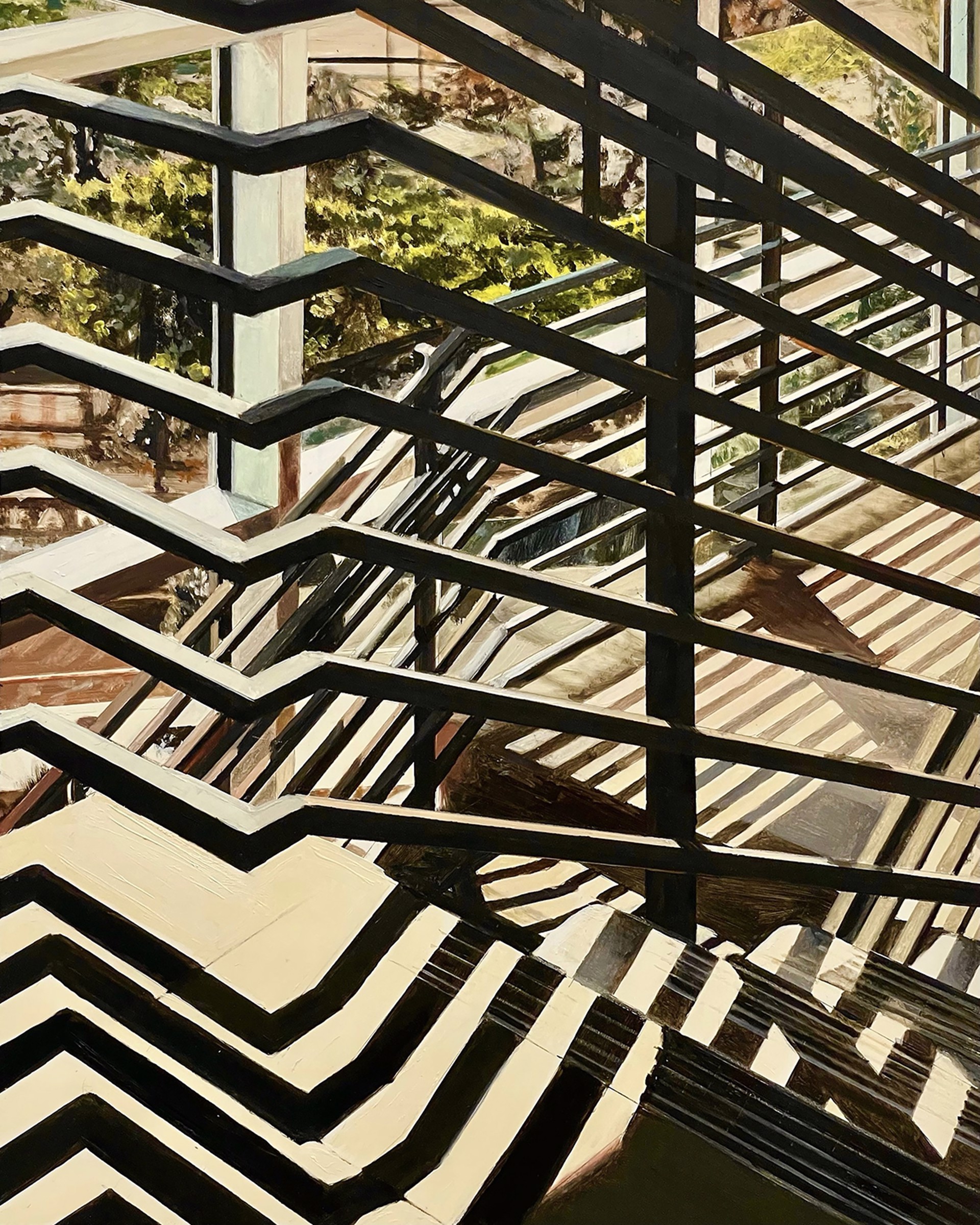 Stairwell Stripes by Allan Gorman