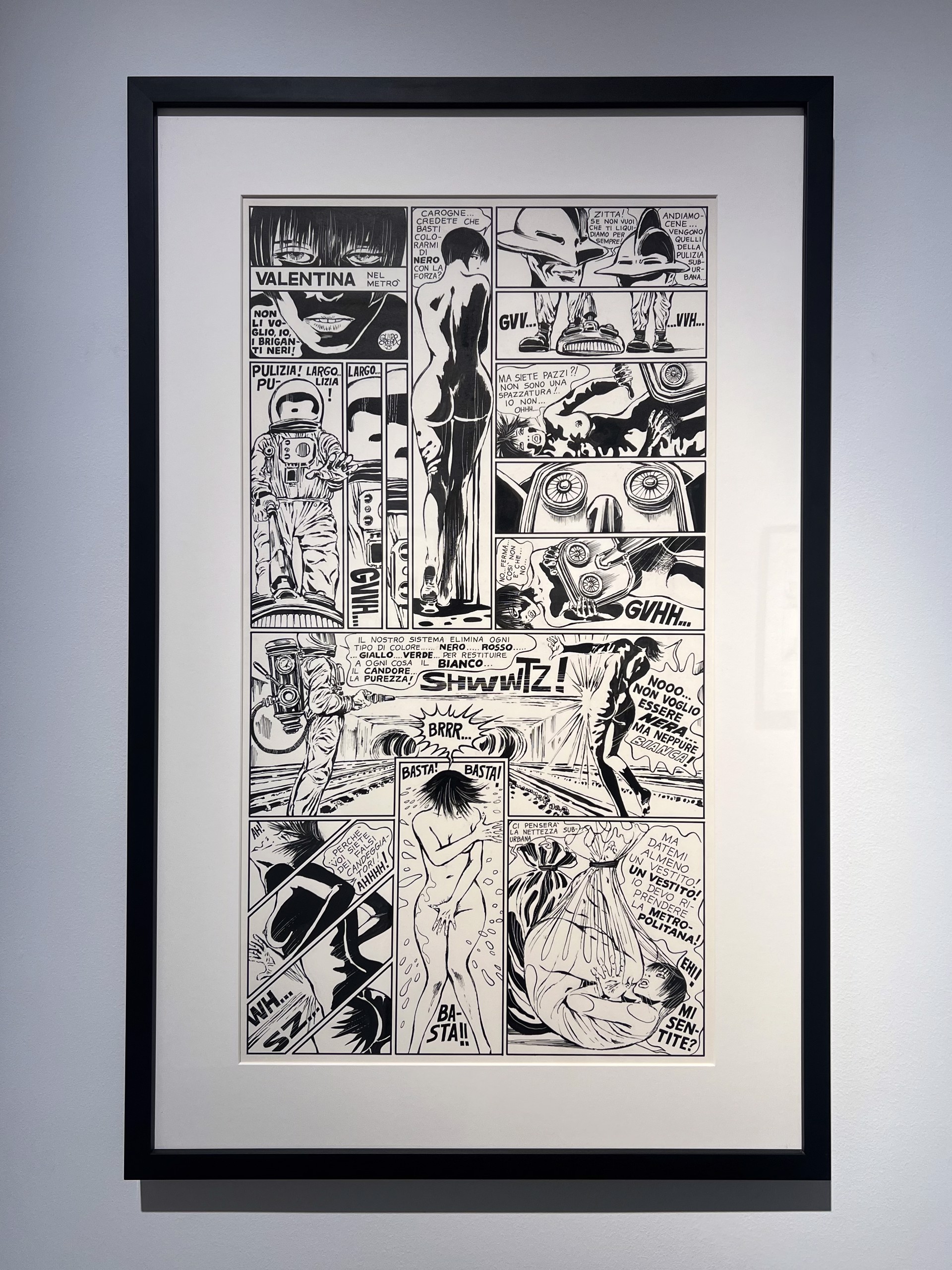 Valentina nel Metrò - Diptych by Guido Crepax