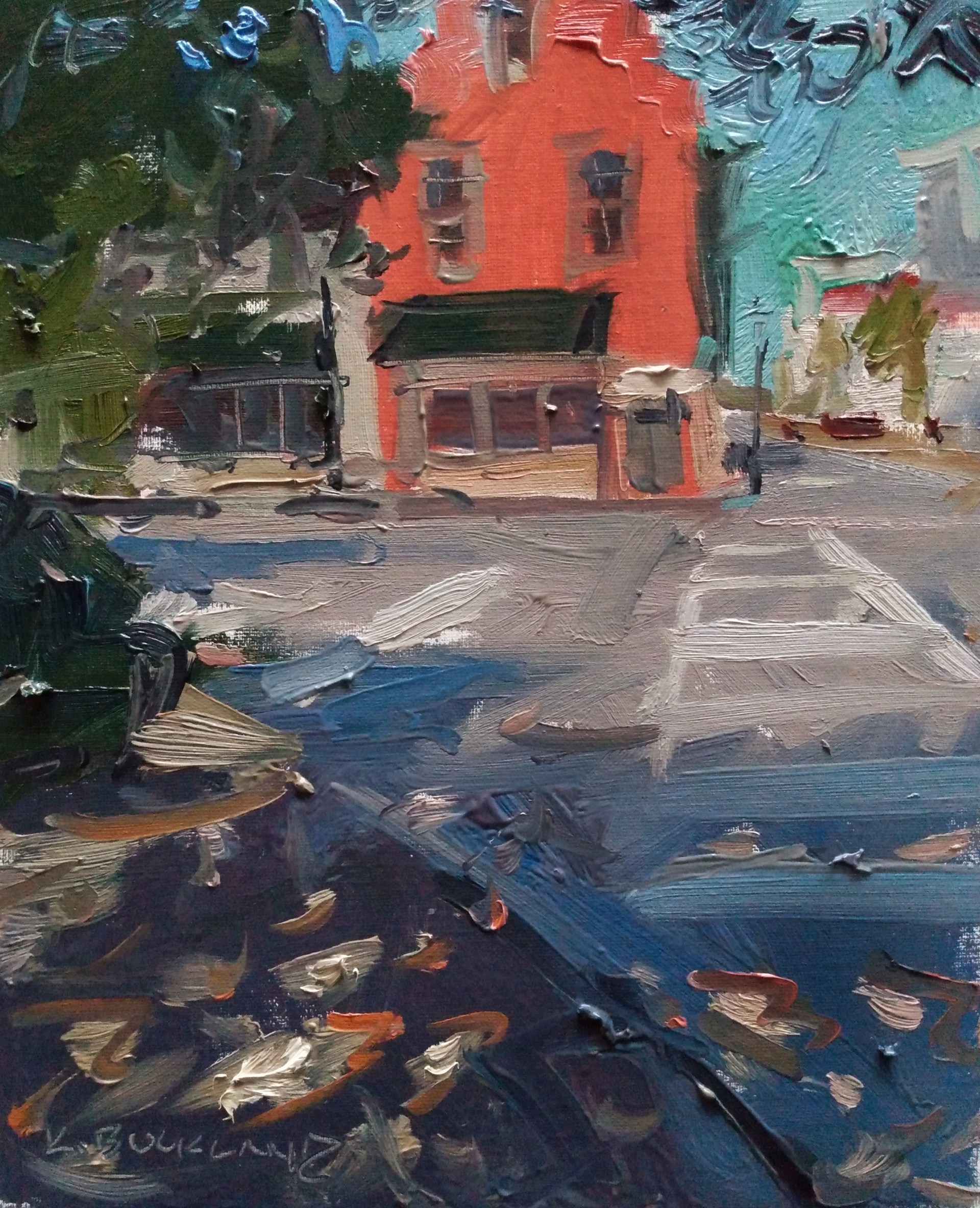 "The New Digs" original oil painting by Kyle Buckland
