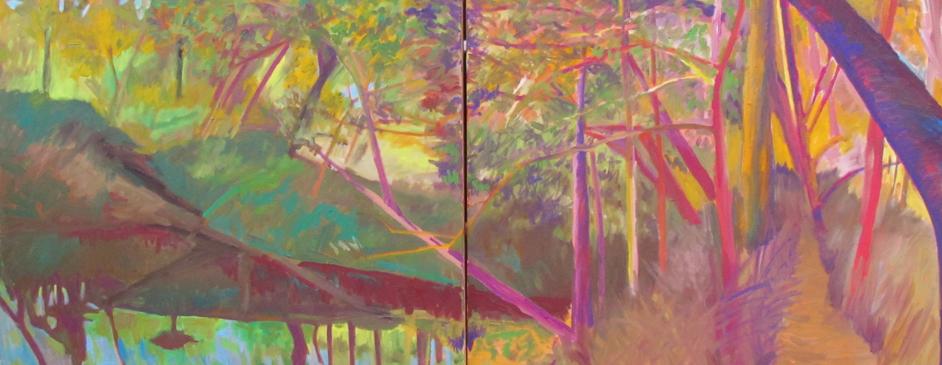 River Path Light (diptych) by Kate Trepagnier