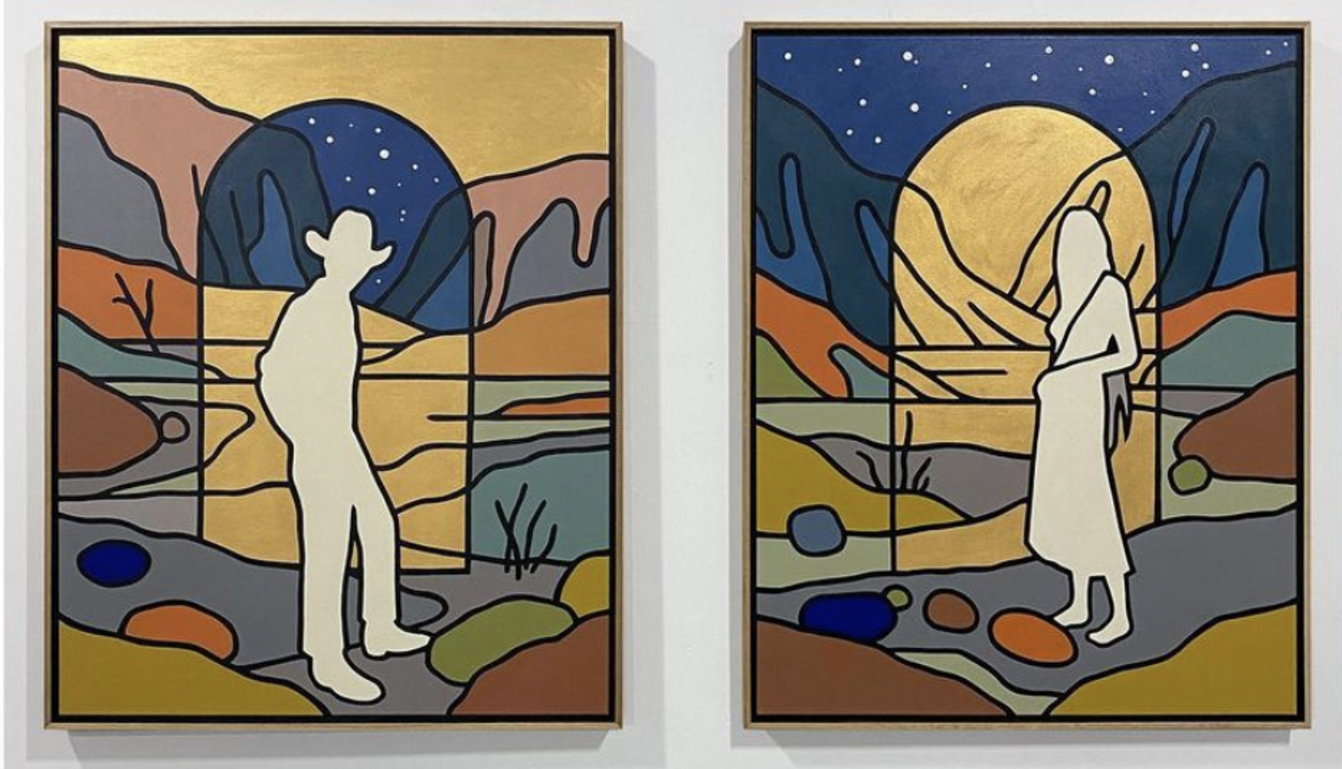 Diptych Commission for Jen and Will by Tom Jean Webb