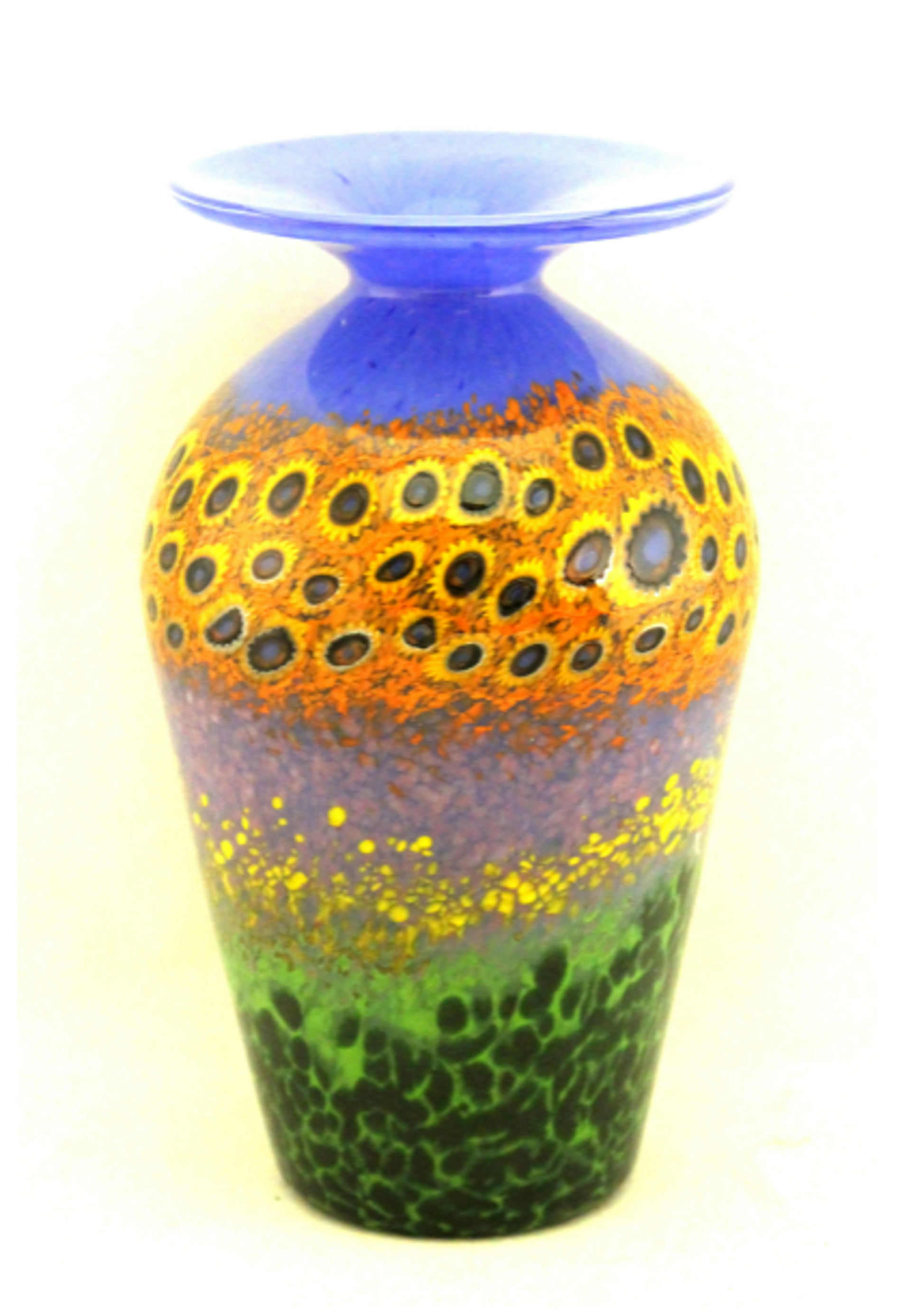 Delft Blue Mini Sunflower Vase by Ken Hanson & Ingrid Hanson