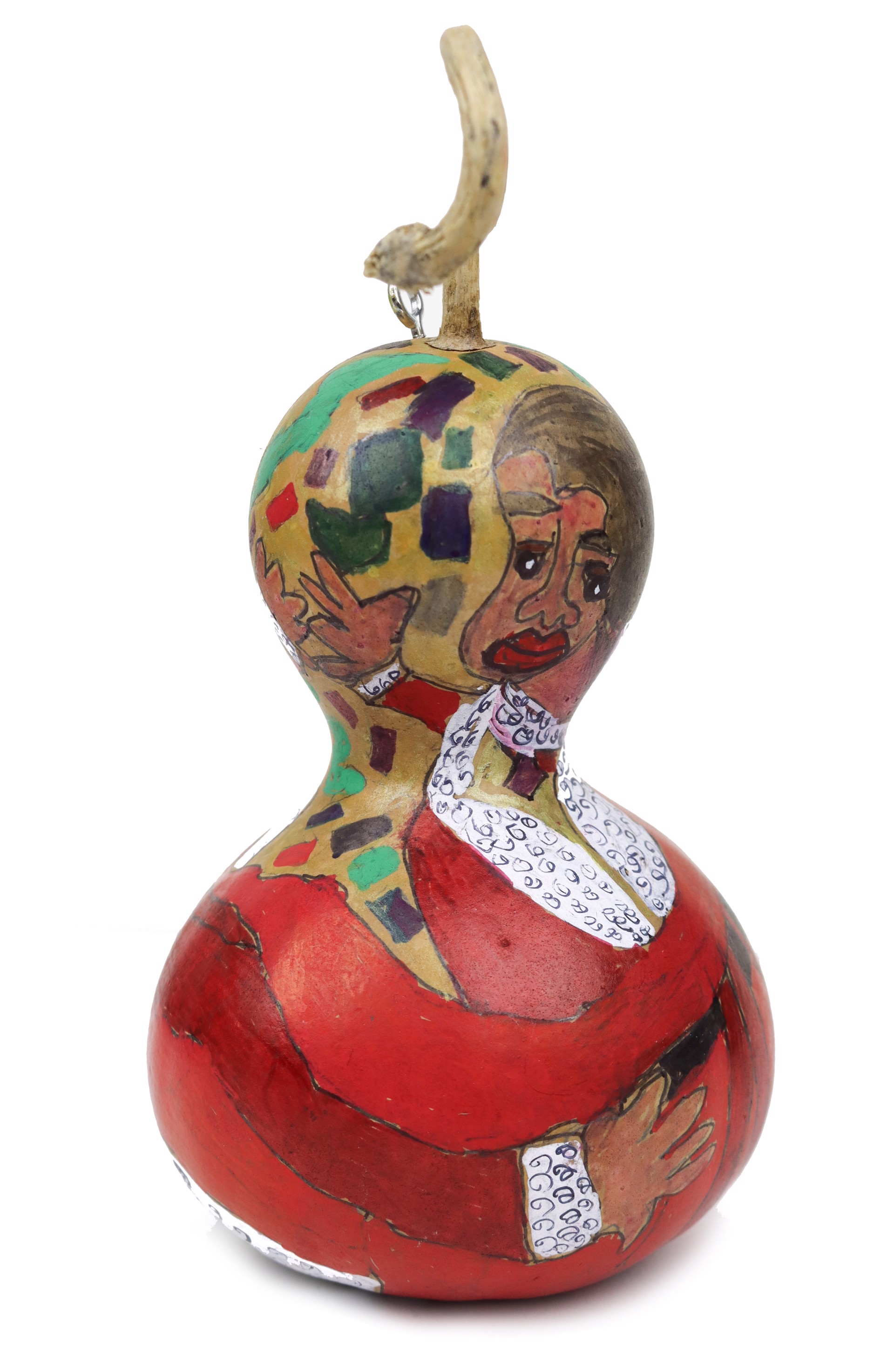 Clause Love (gourd ornament) by Vanessa Monroe