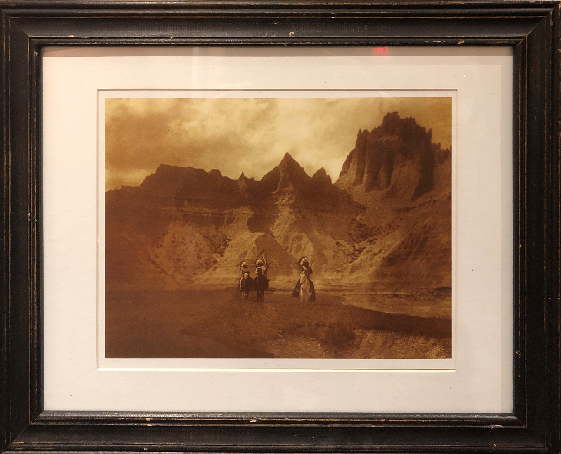 Three Chiefs in Canyon  by Edward S Curtis