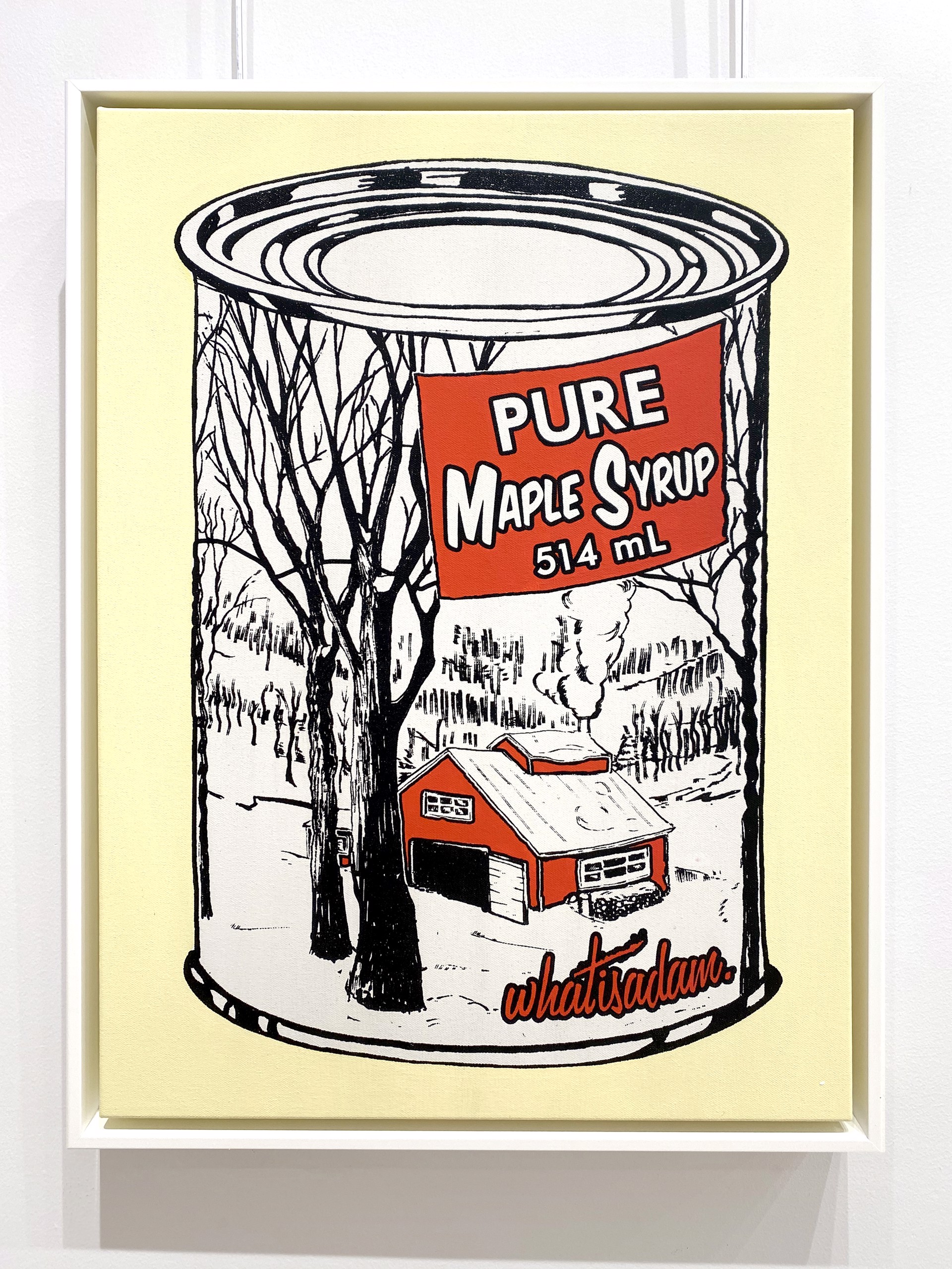 Maple Syrup Can - Beige & Red by Whatisadam