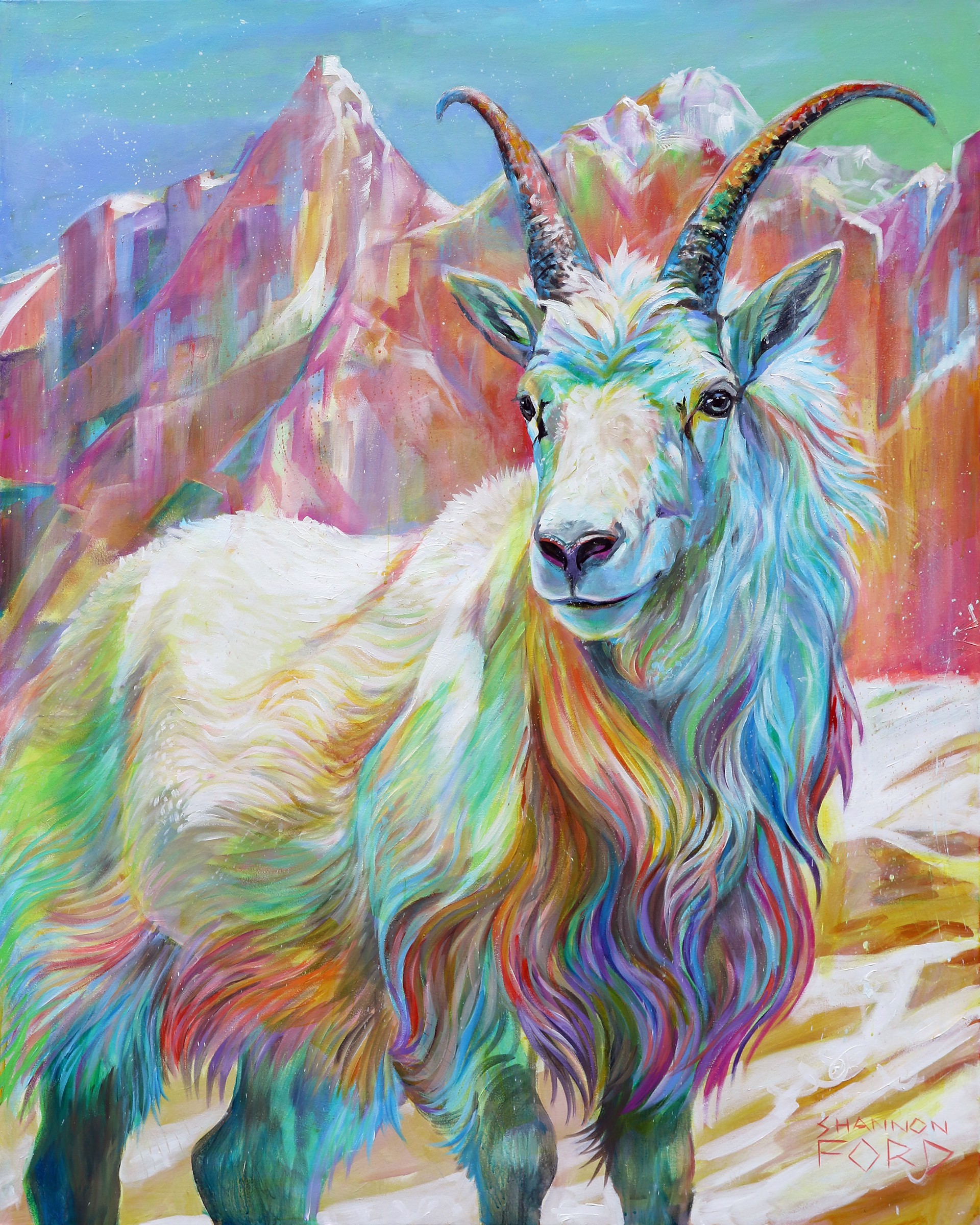 Mountain Goat Dreamscape by Shannon Ford