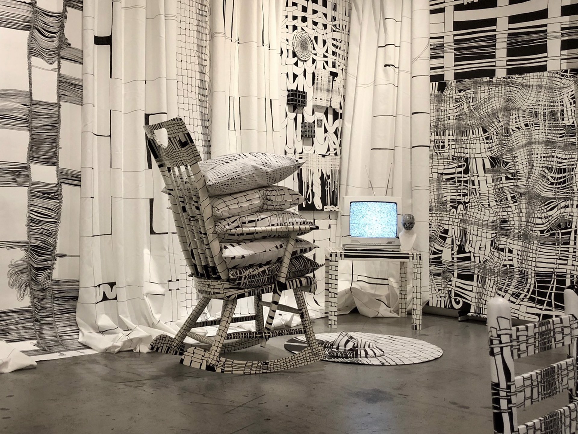Woven Living Room Installation by Hedwige Jacobs