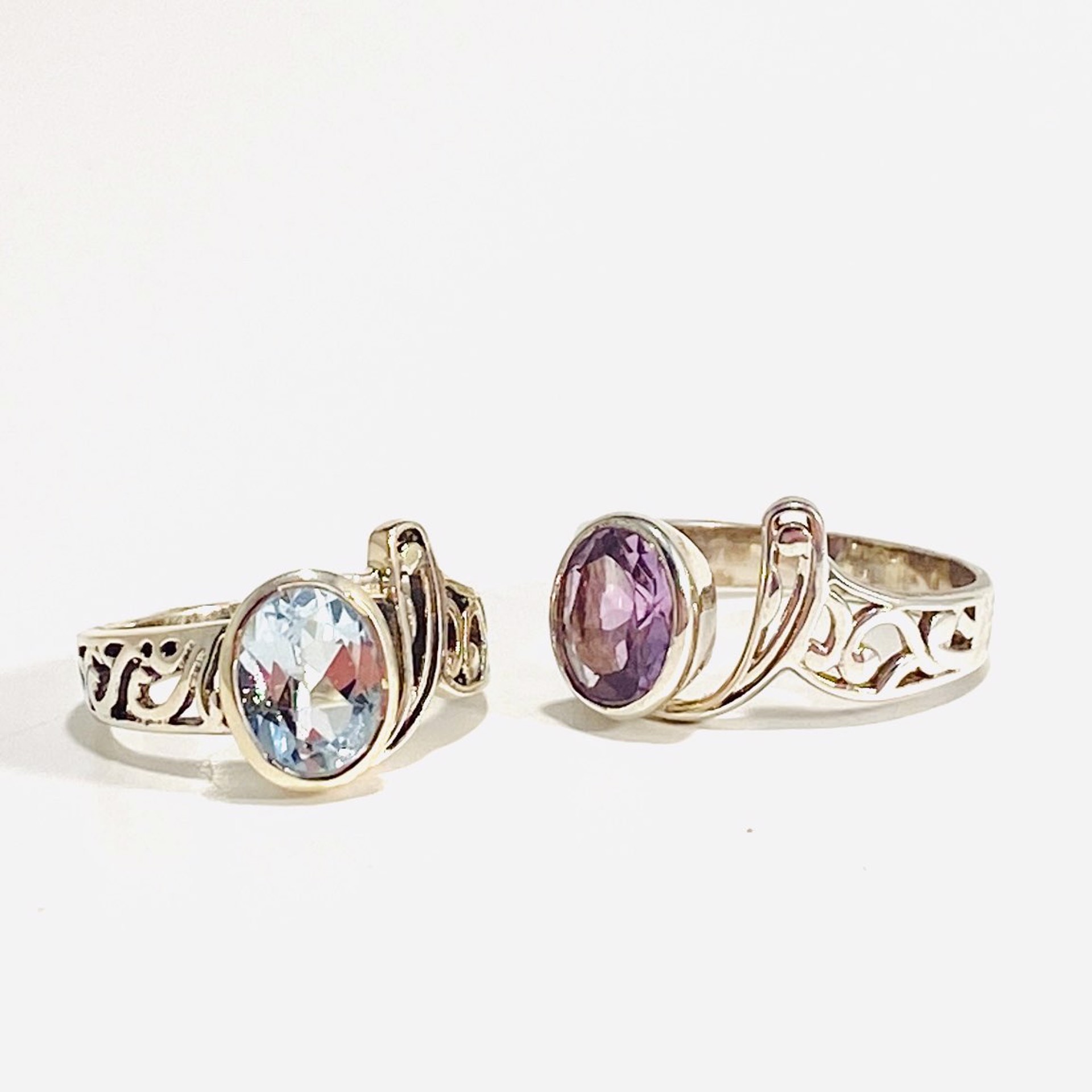 Blue Topaz or Amethyst Ring LIMITED SIZES MONDR-2035 by Monica Mehta