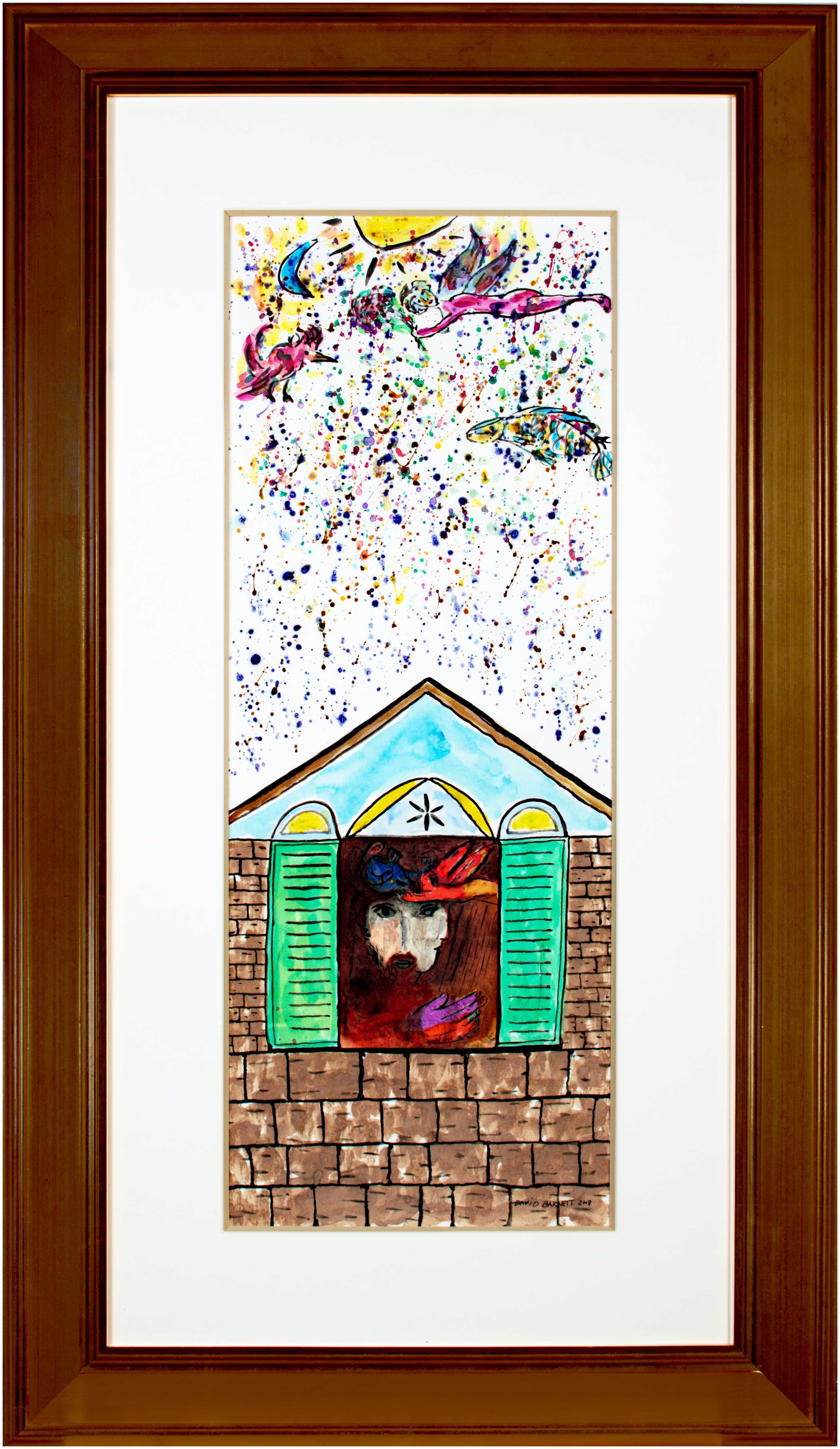 Homage to Chagall:  David & Bathsheba Sunrise Celebration by David Barnett