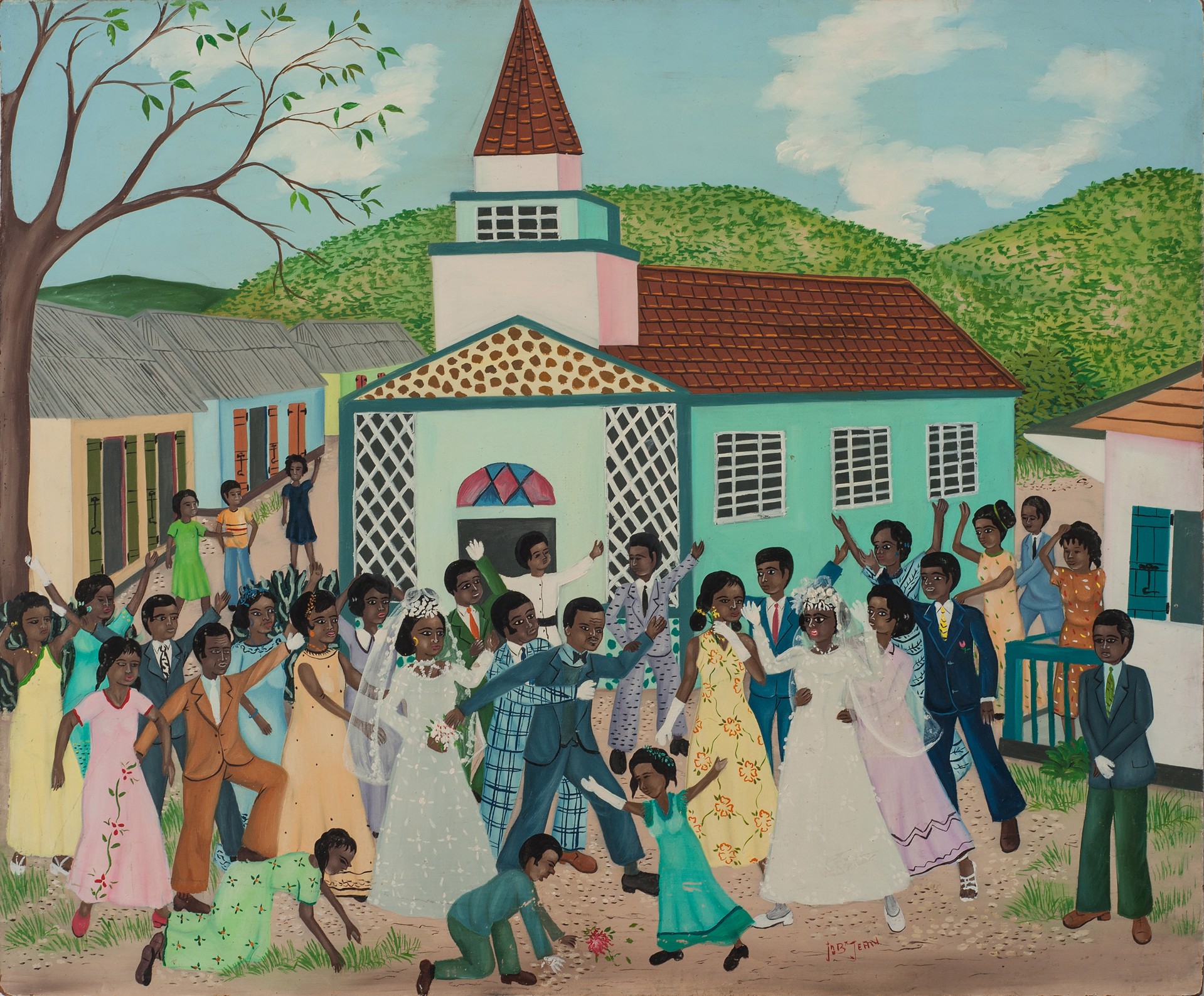 Wedding Celebration #21-3-96GSN by Jean-Baptiste Jean (Haitian, b.1953-2002)