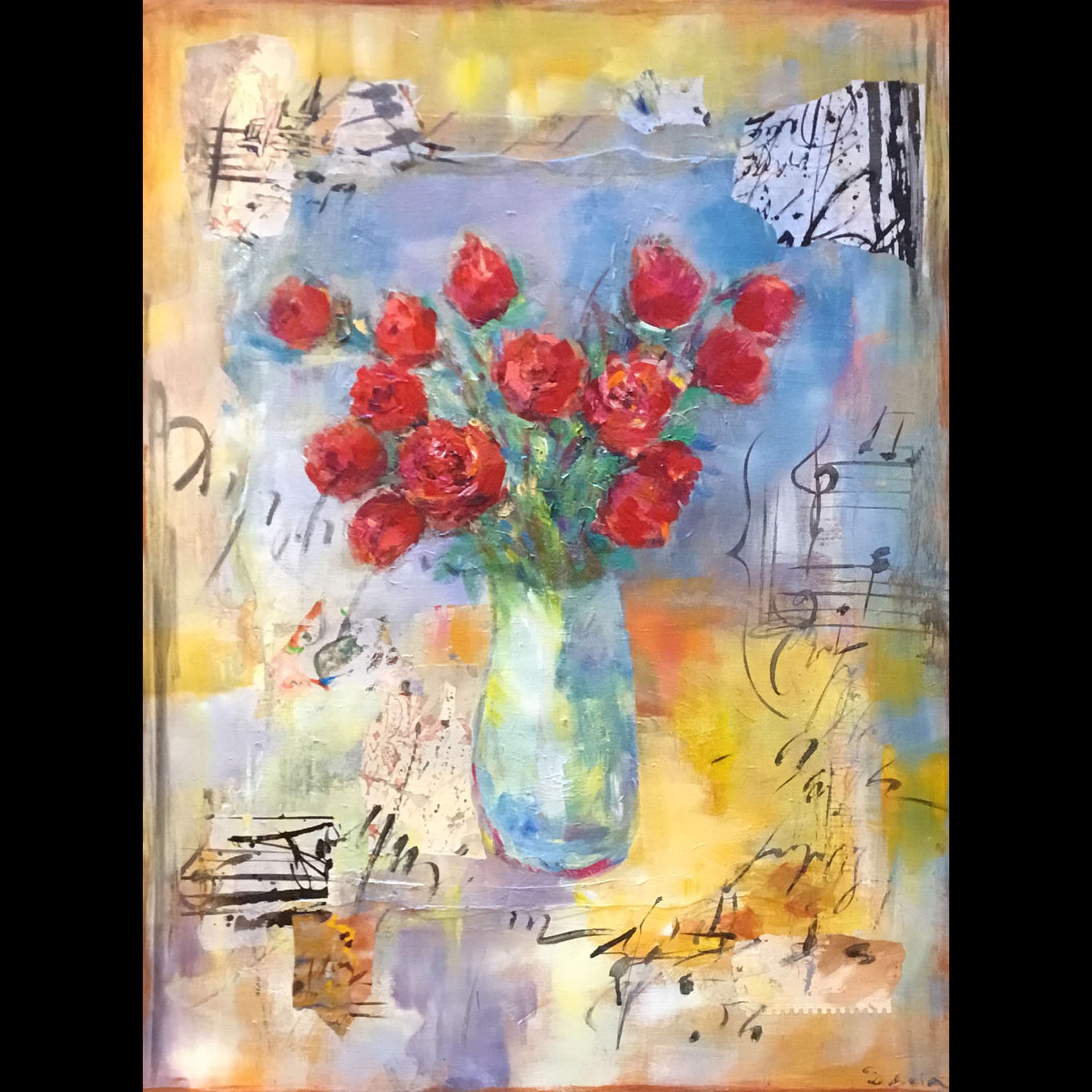 Musical Bouquet (Adoring Roses) by Dominique Caron