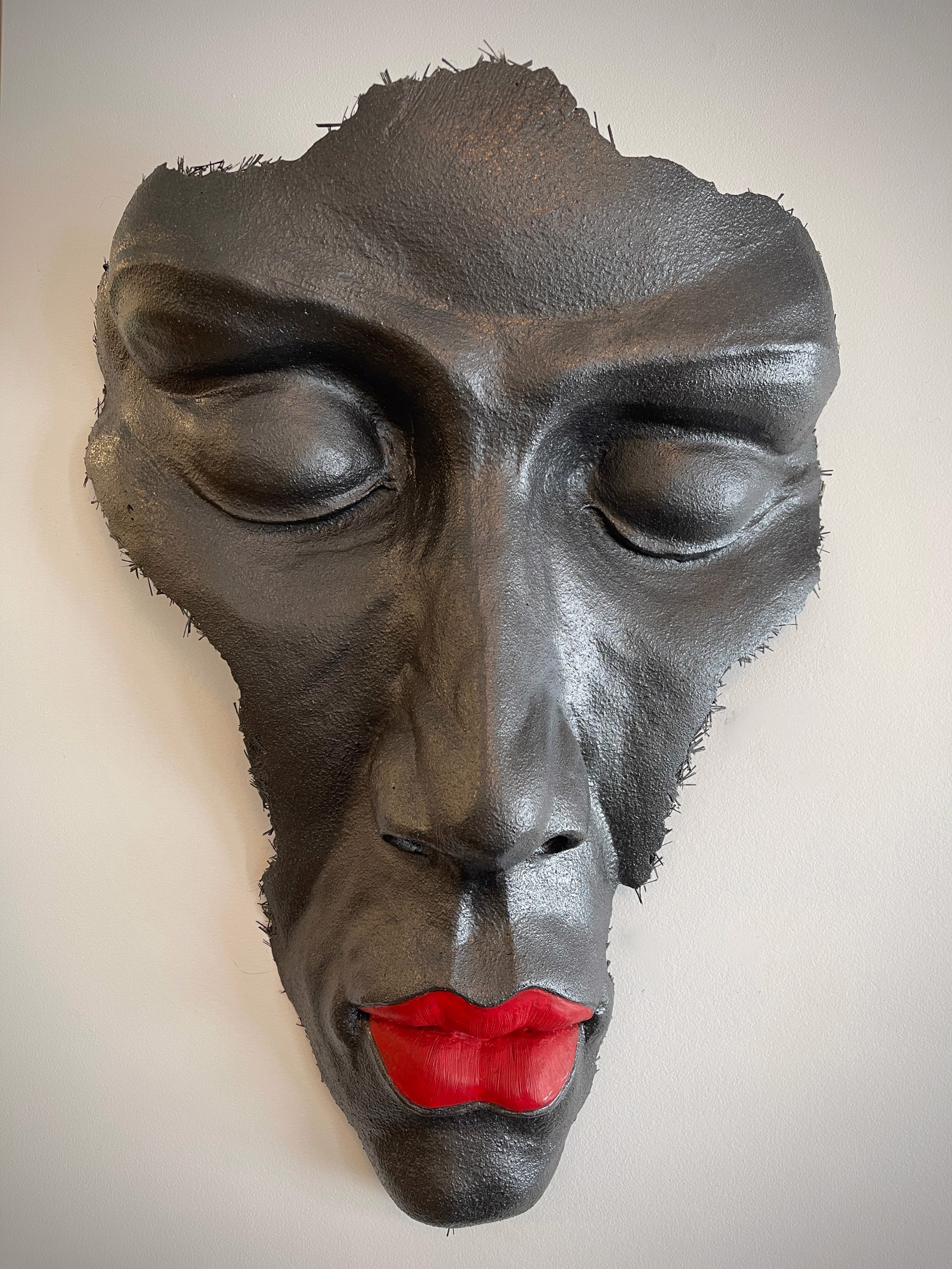 Female Black Red Lip by Elmer Gunderson