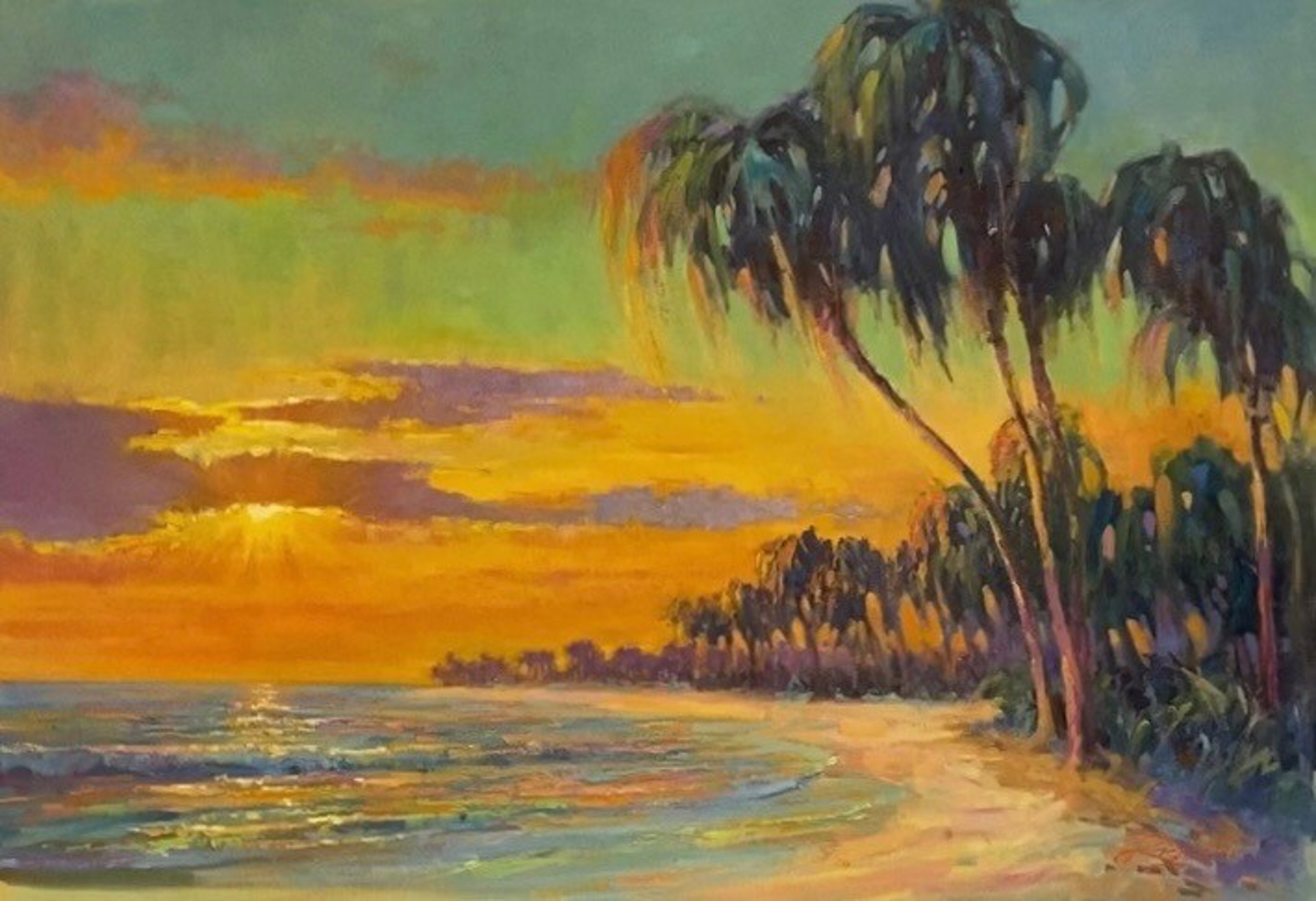 Sunset on the Palms by Linda Richichi
