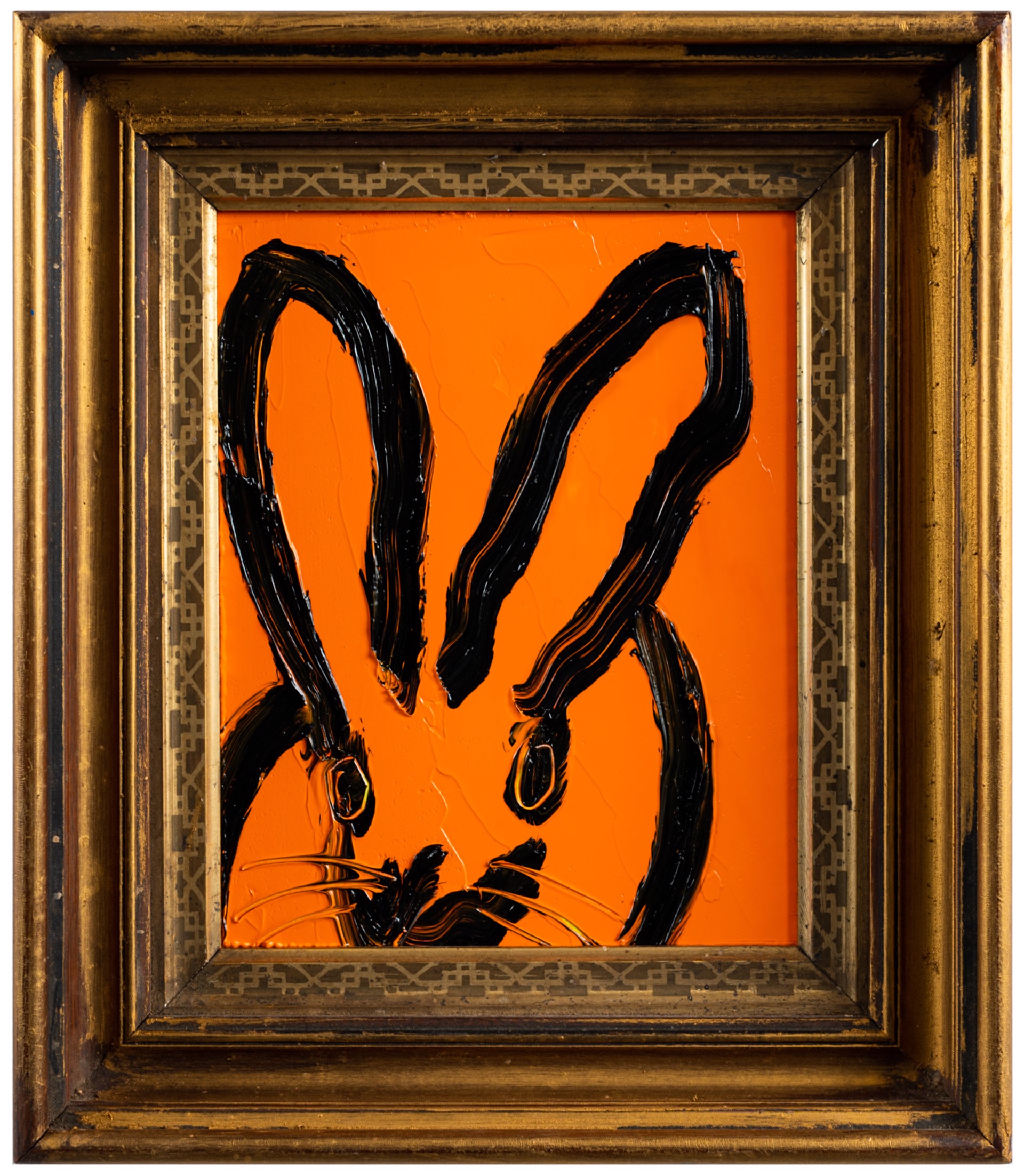 Orange Bunny by Hunt Slonem