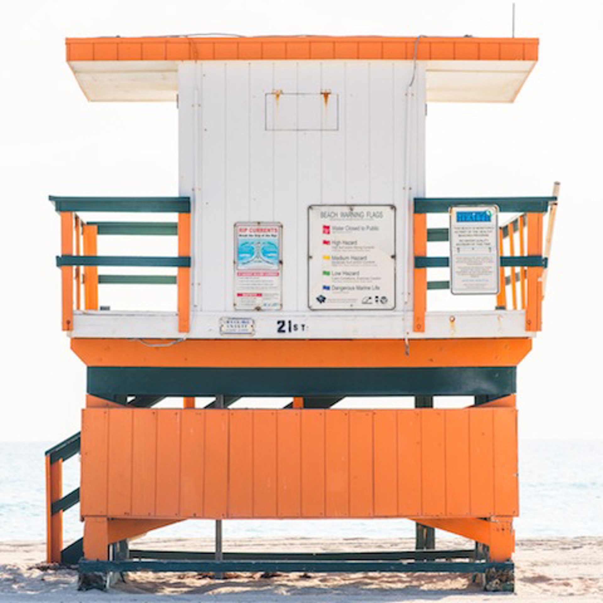 21st Street Lifeguard Stand, Rear View by Peter Mendelson