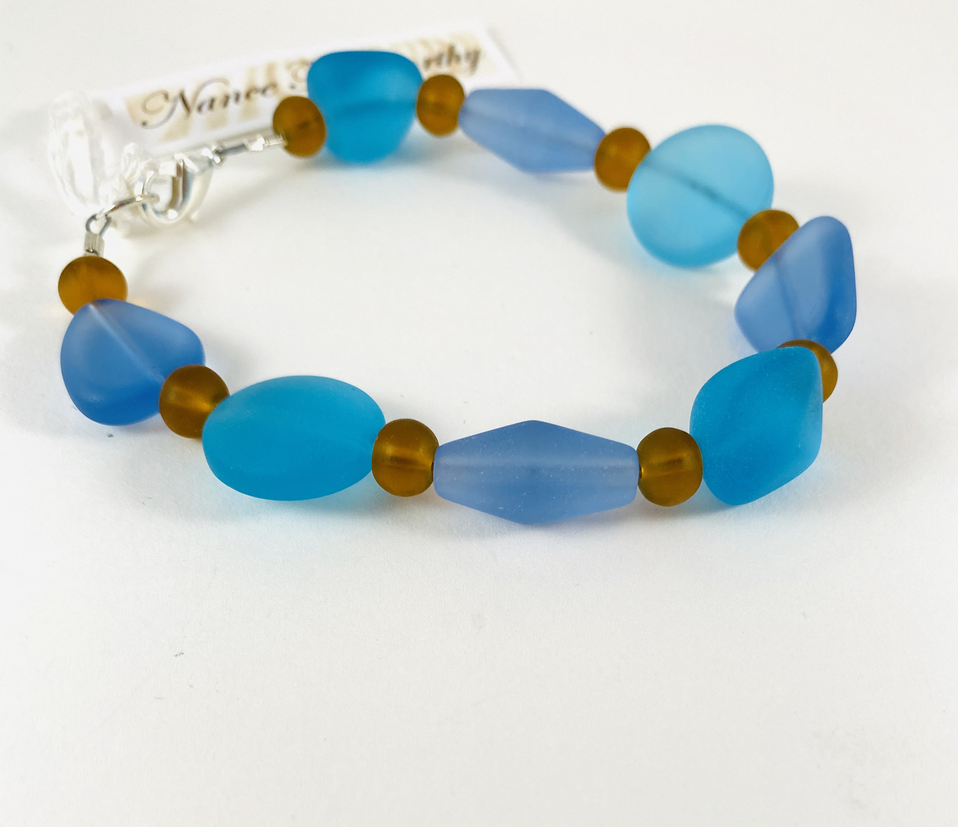 Cultured Seaglass Bracelet #5 by Nance Trueworthy