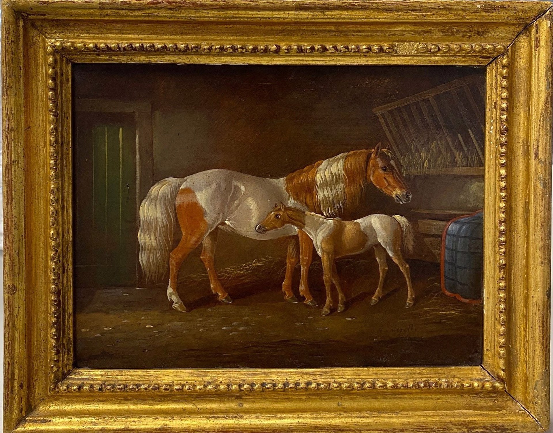 Skewbald Mare and Foal by Henry S. Cottrell