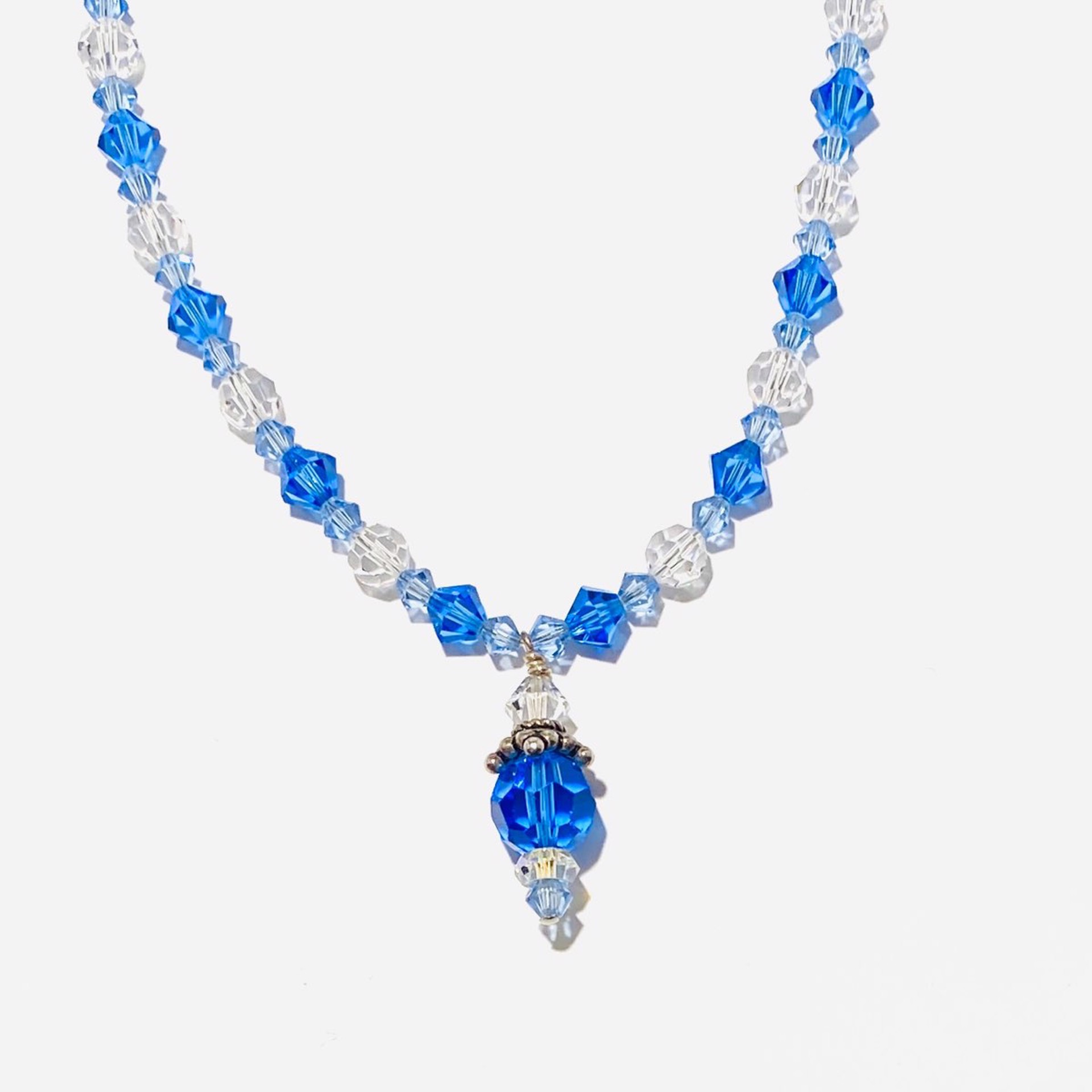 September Birthstone “Sapphire” Swarovski Crystal Necklace SHOSH23-2 by Shoshannah Weinisch
