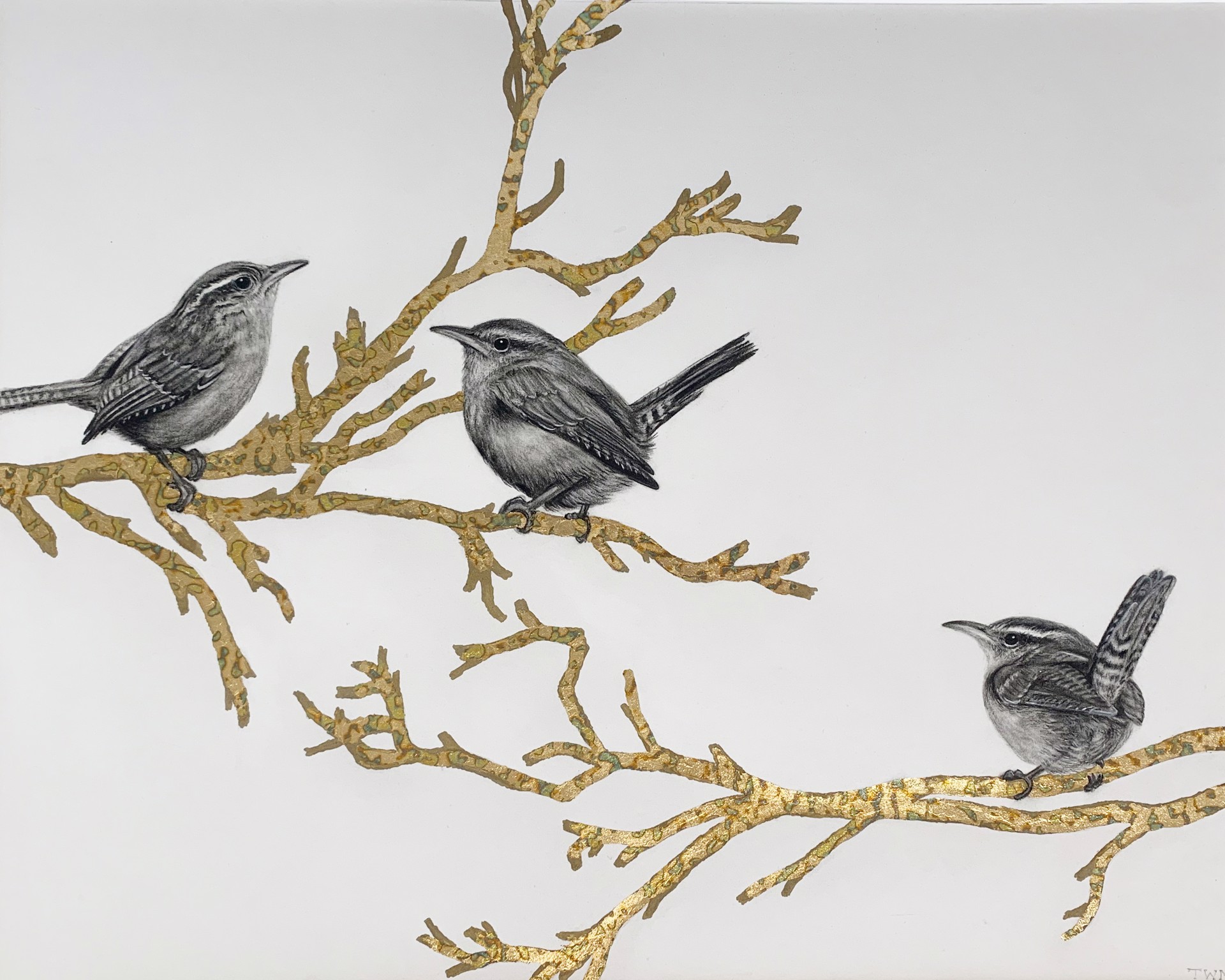 Polaris No. 14 (Trio of Wrens) by Traci Wright Martin