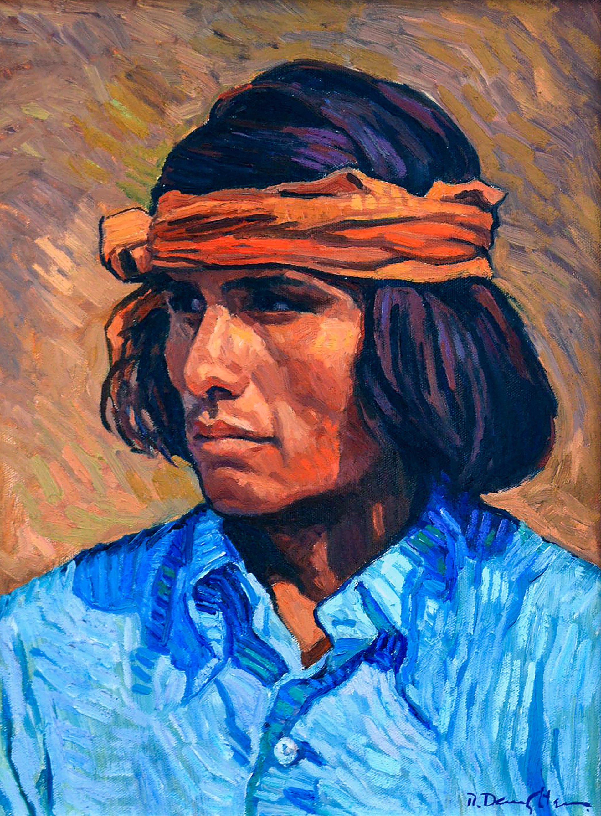 Indian Boy by Robert Daughters (1929-2013)