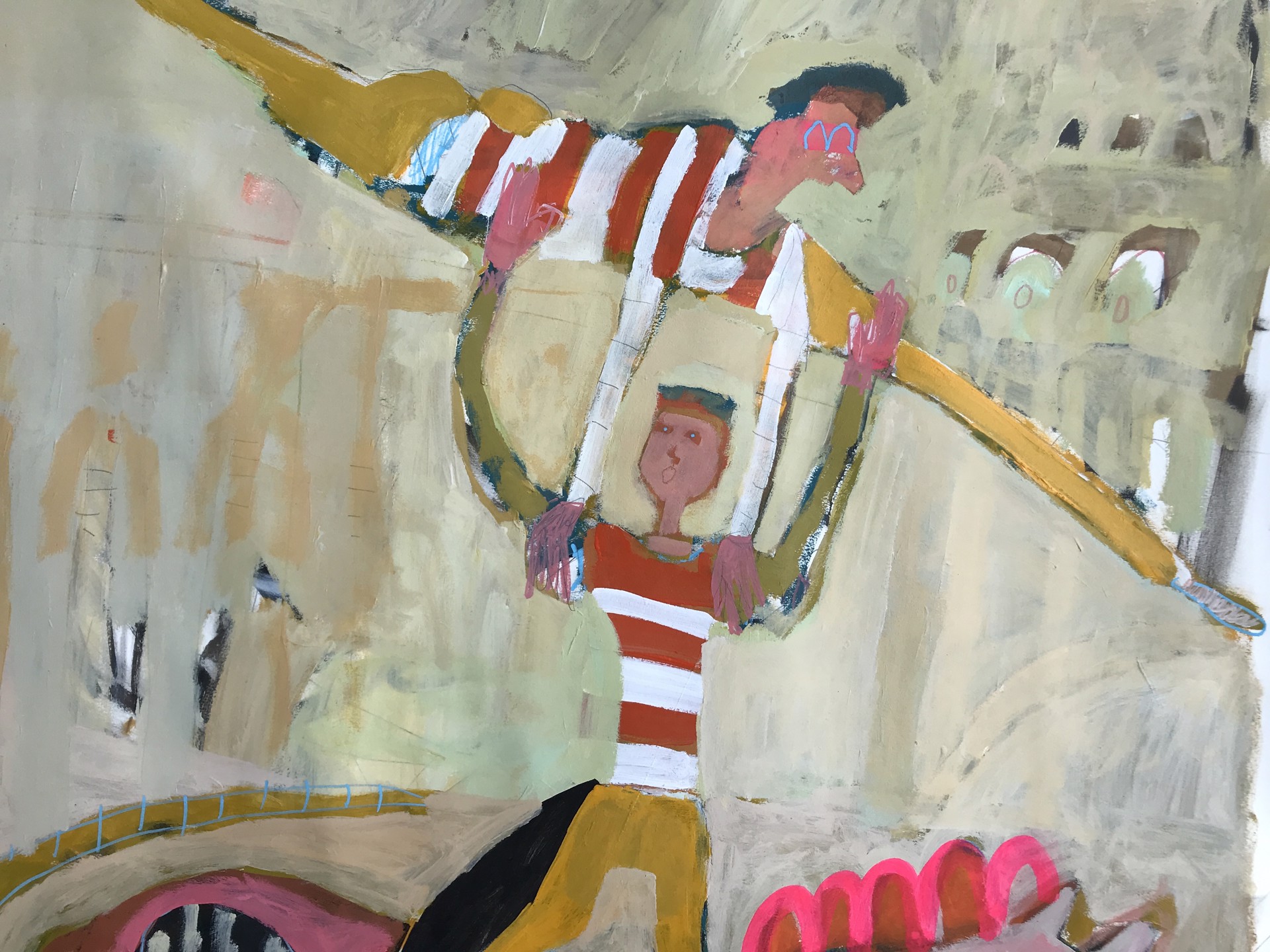 Pas-de-Deux on Pink Horse by Rachael Van Dyke