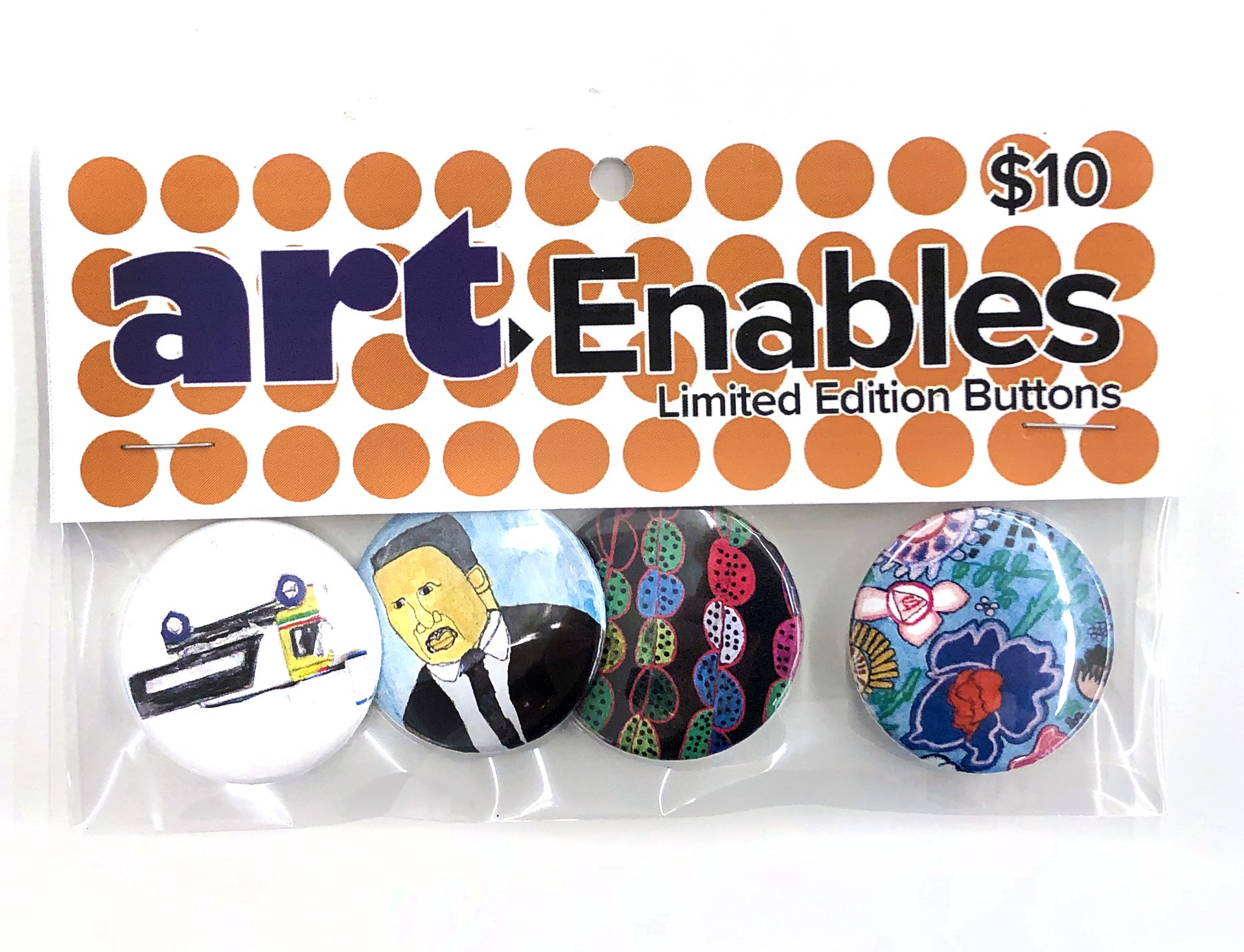 Buttons (4 Pack, Limited Edition) by Art Enables Merchandise