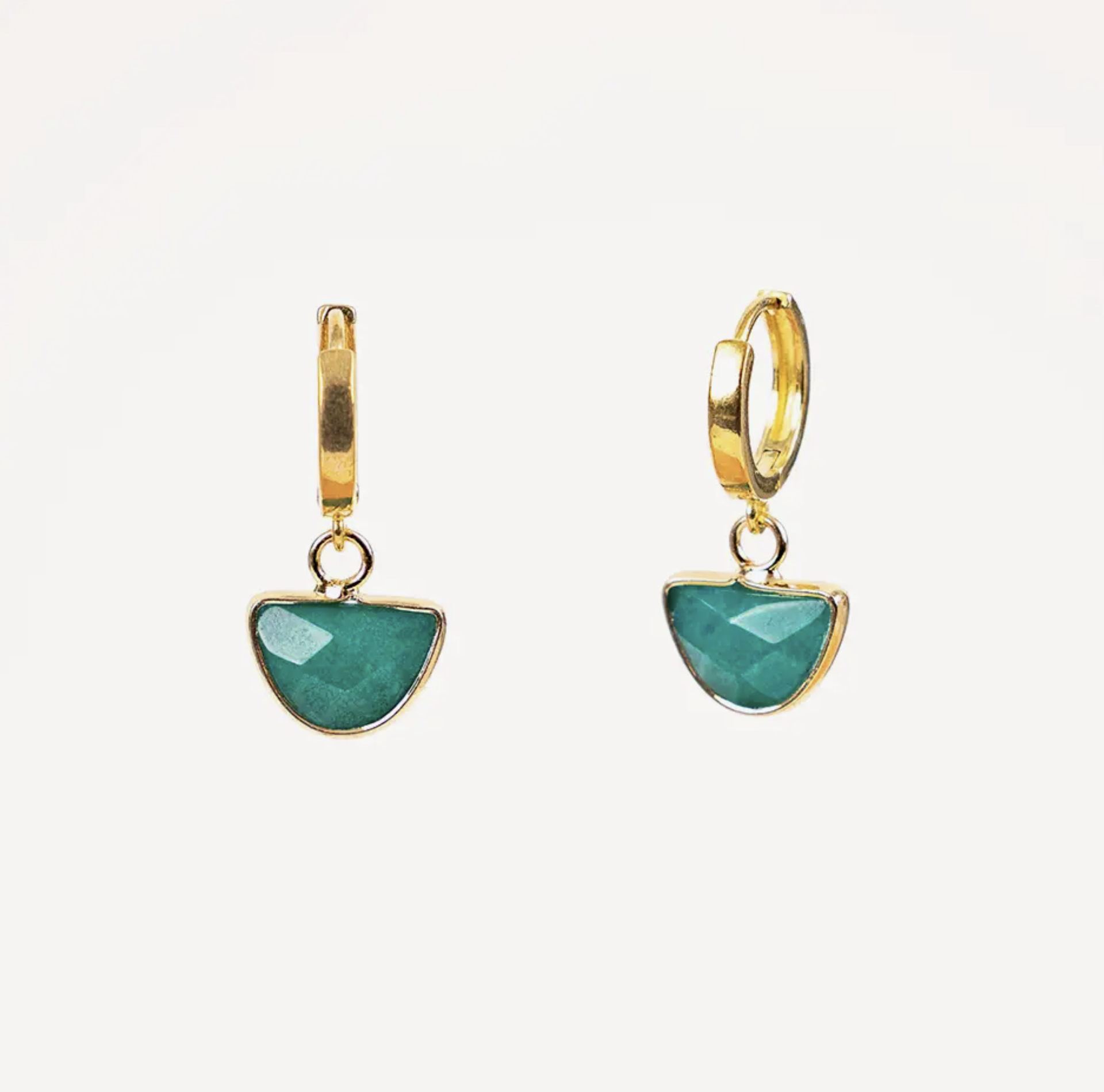 Faceted Stone Huggie Earrings by Altiplano