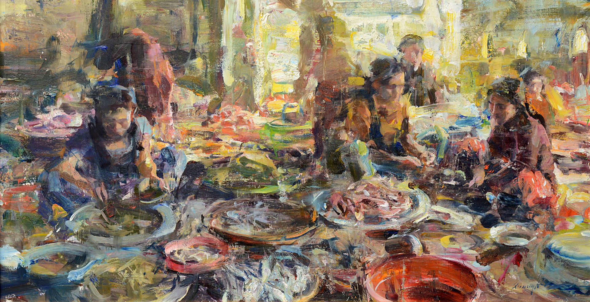 Fish Market Chaos by Quang Ho