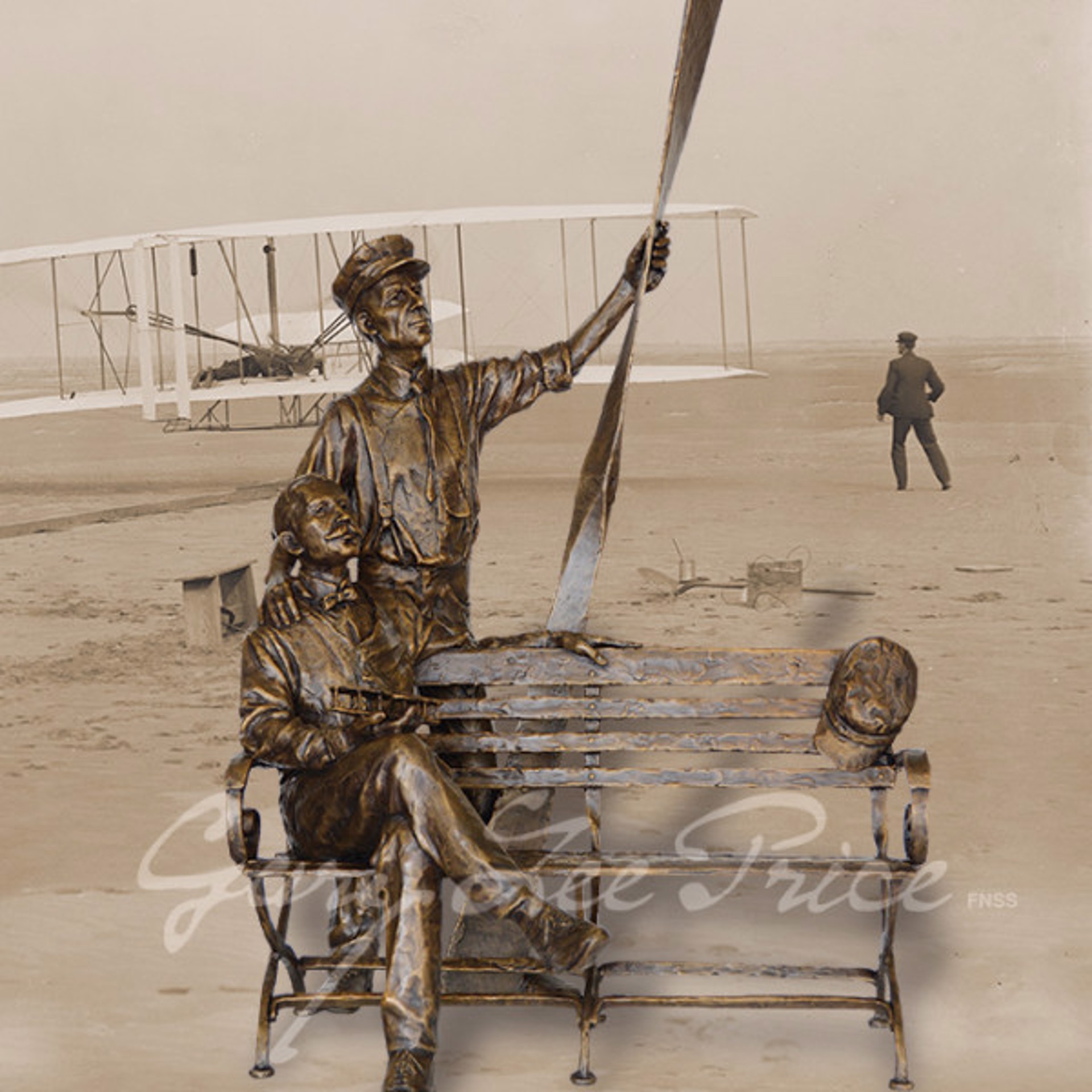 Wright Brothers Bench by Gary Lee Price (sculptor)