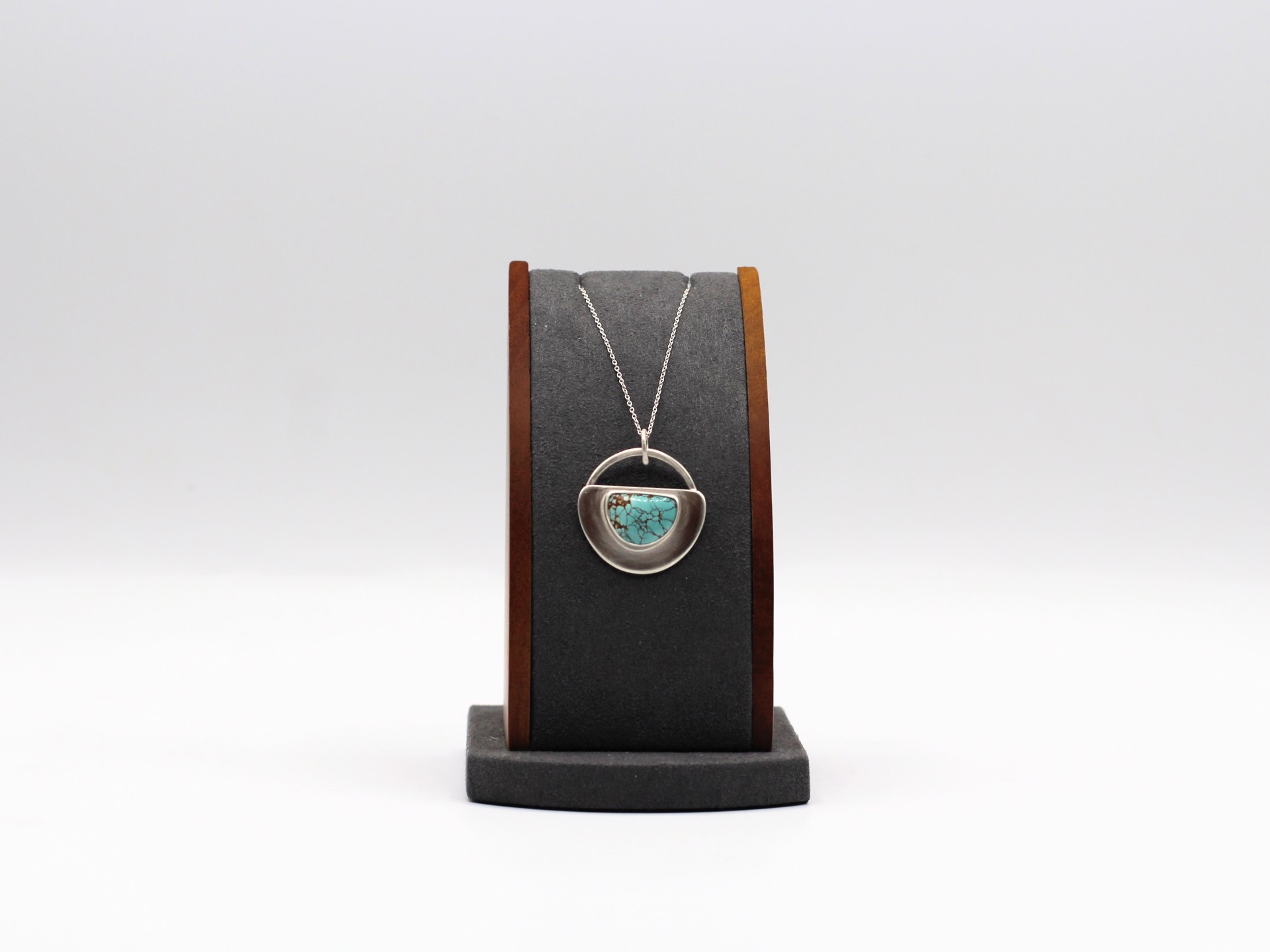 Turquoise Shield Pendant Necklace by Ashley Hanna