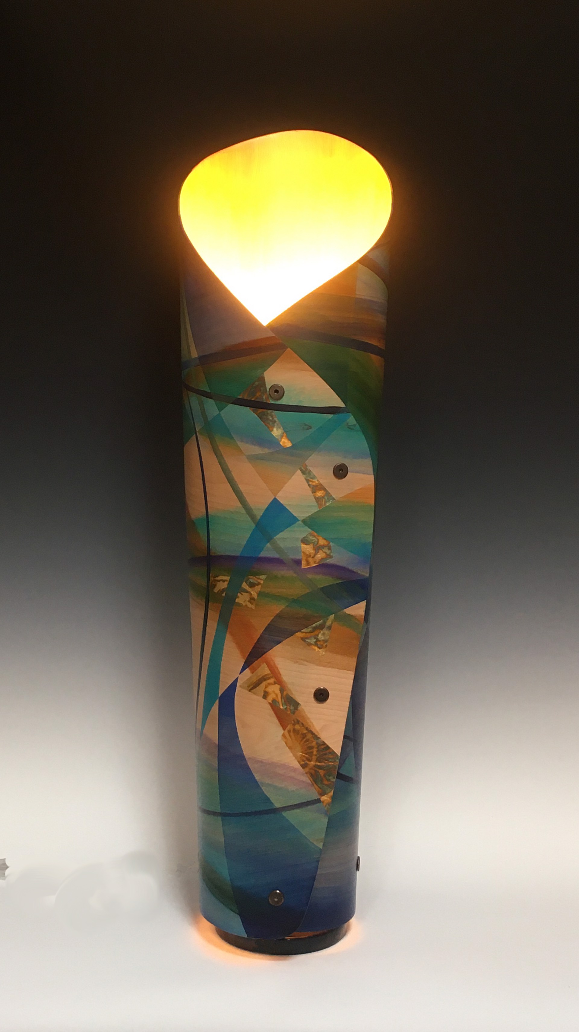 "Bentwood Lamp~Forest Shadow" by Cynthia Duff