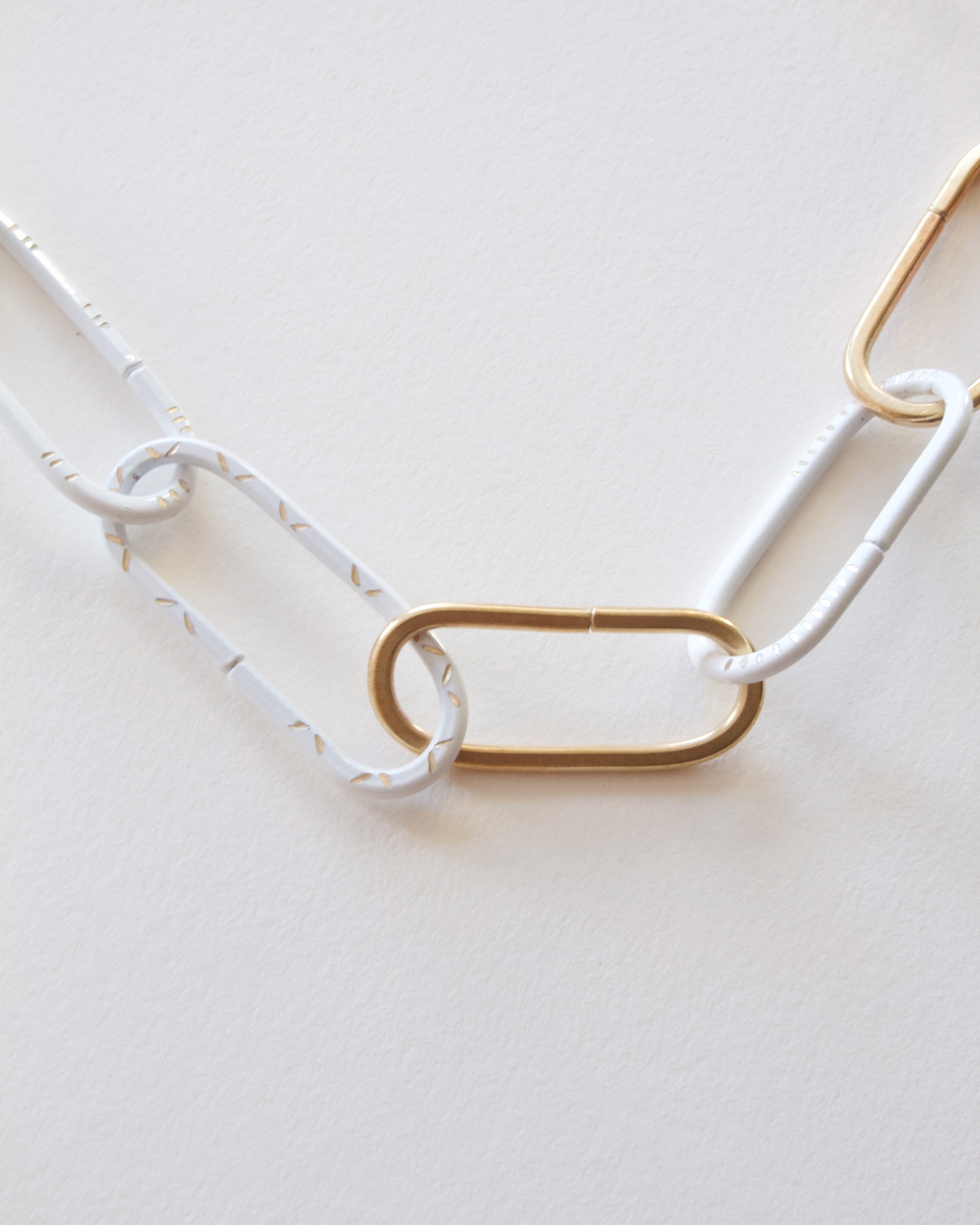 Detail Chain - Brass + White by Audrey Laine