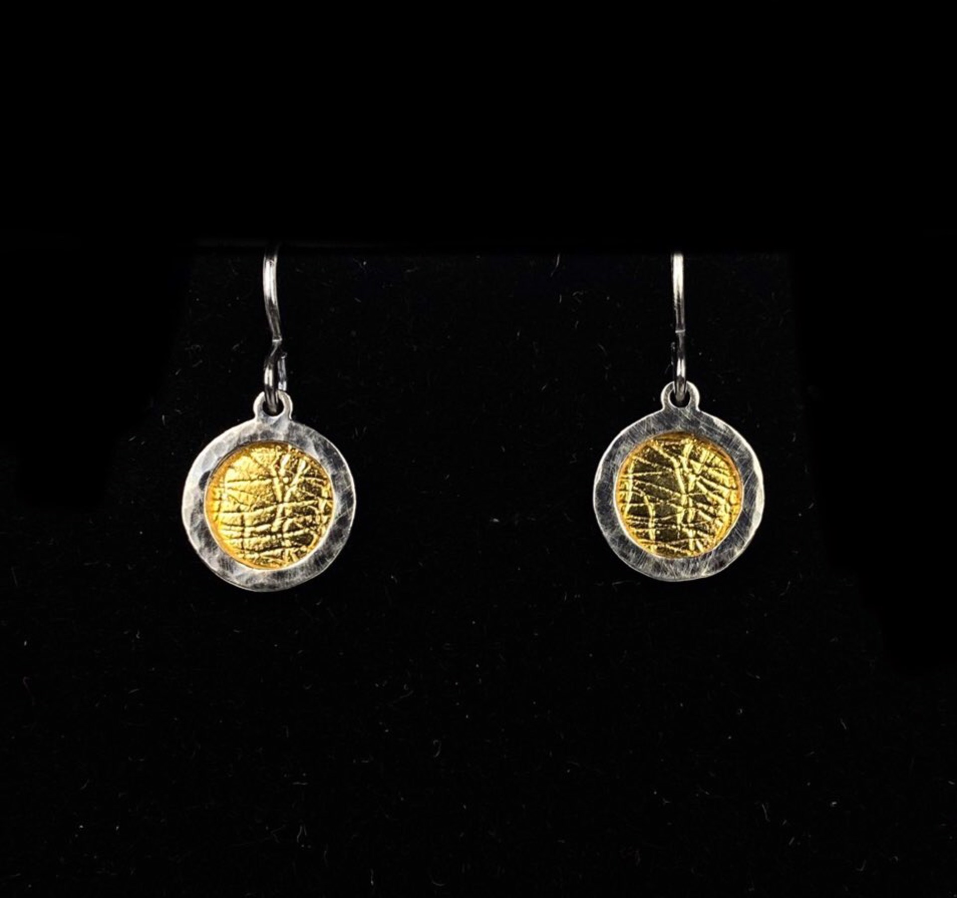 Fused 24K Gold Circle Earrings by Nichole Collins