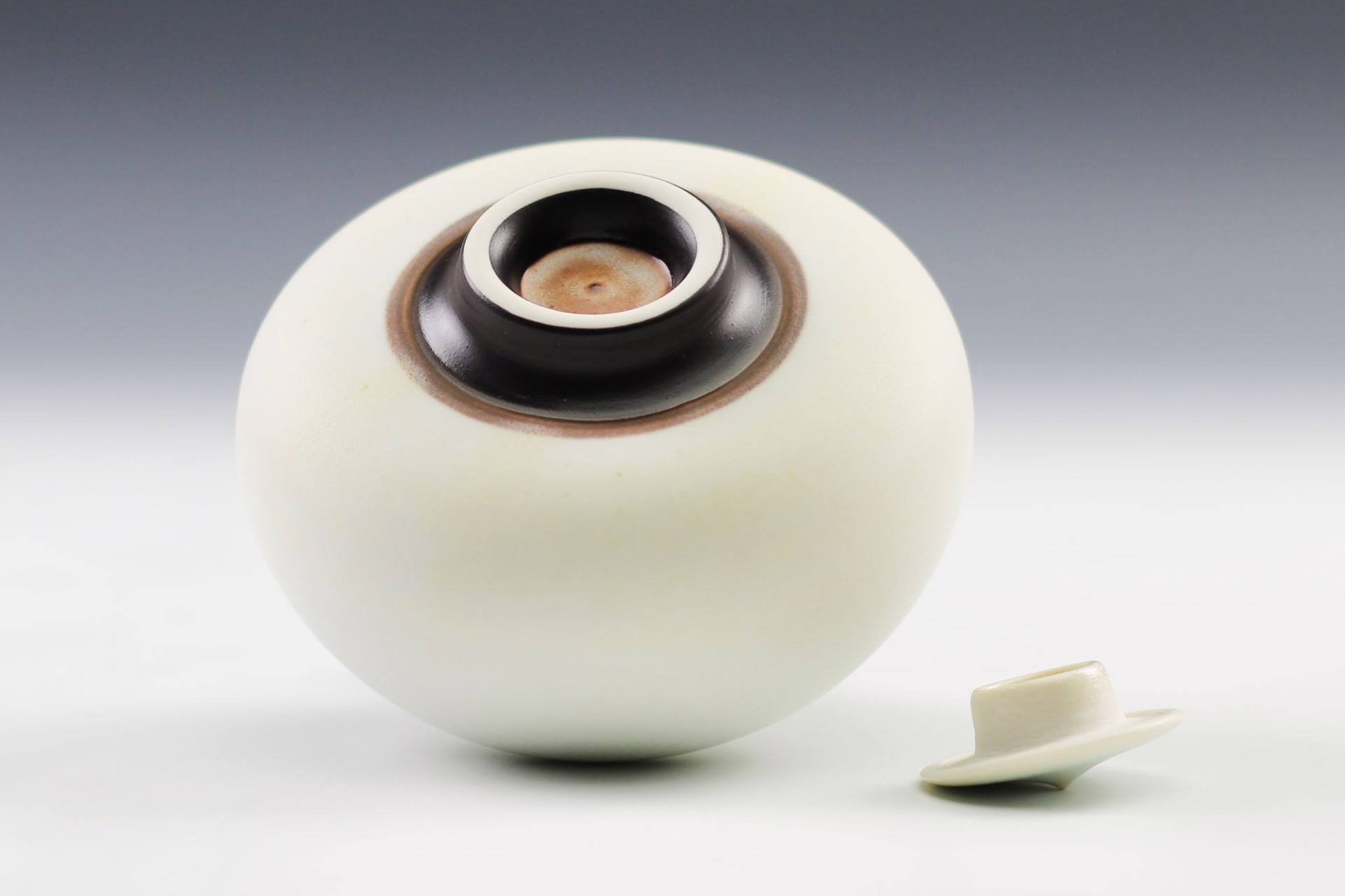 Small White Jar by Charlie Olson