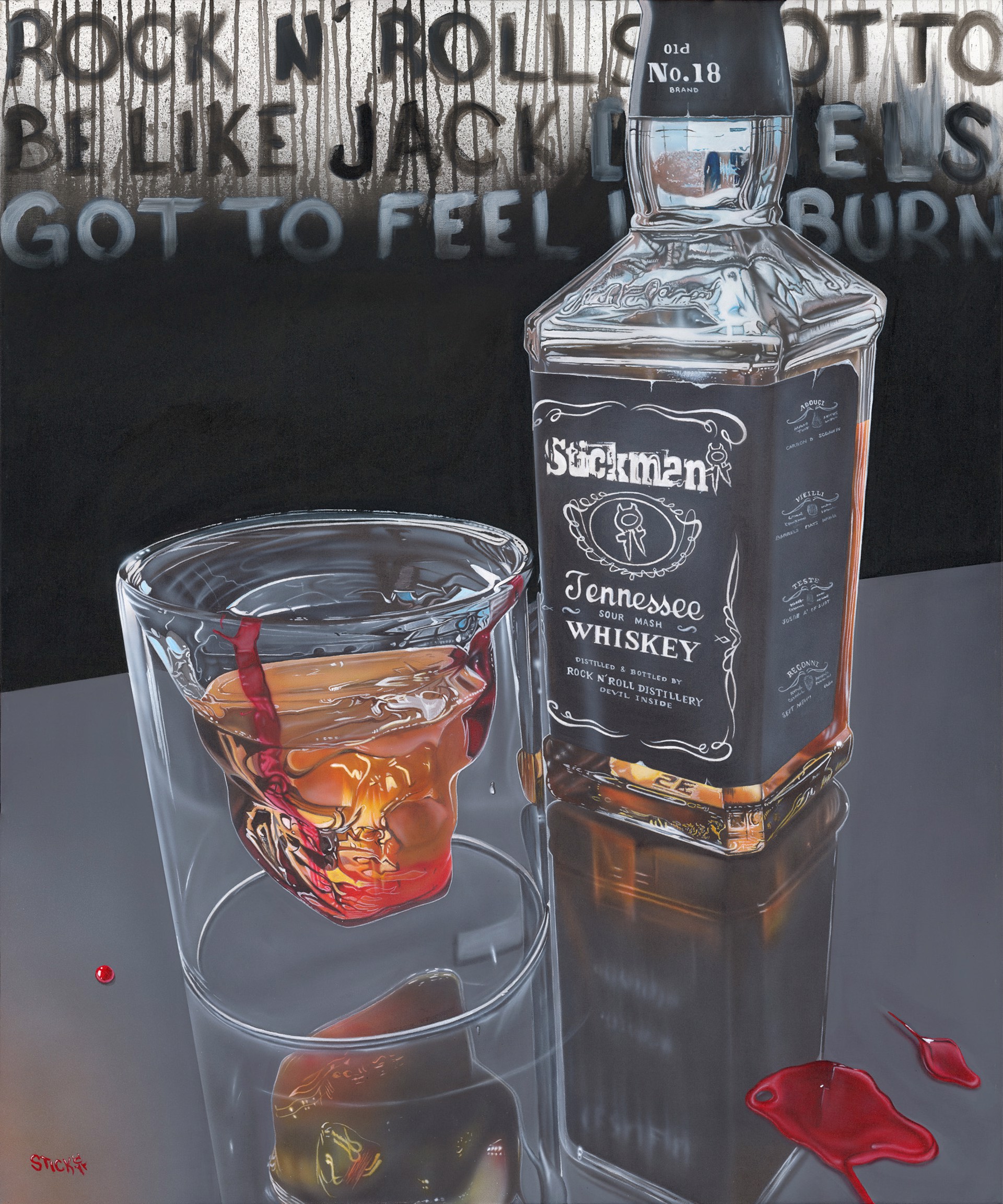 Blood an Whiskey by Stickman