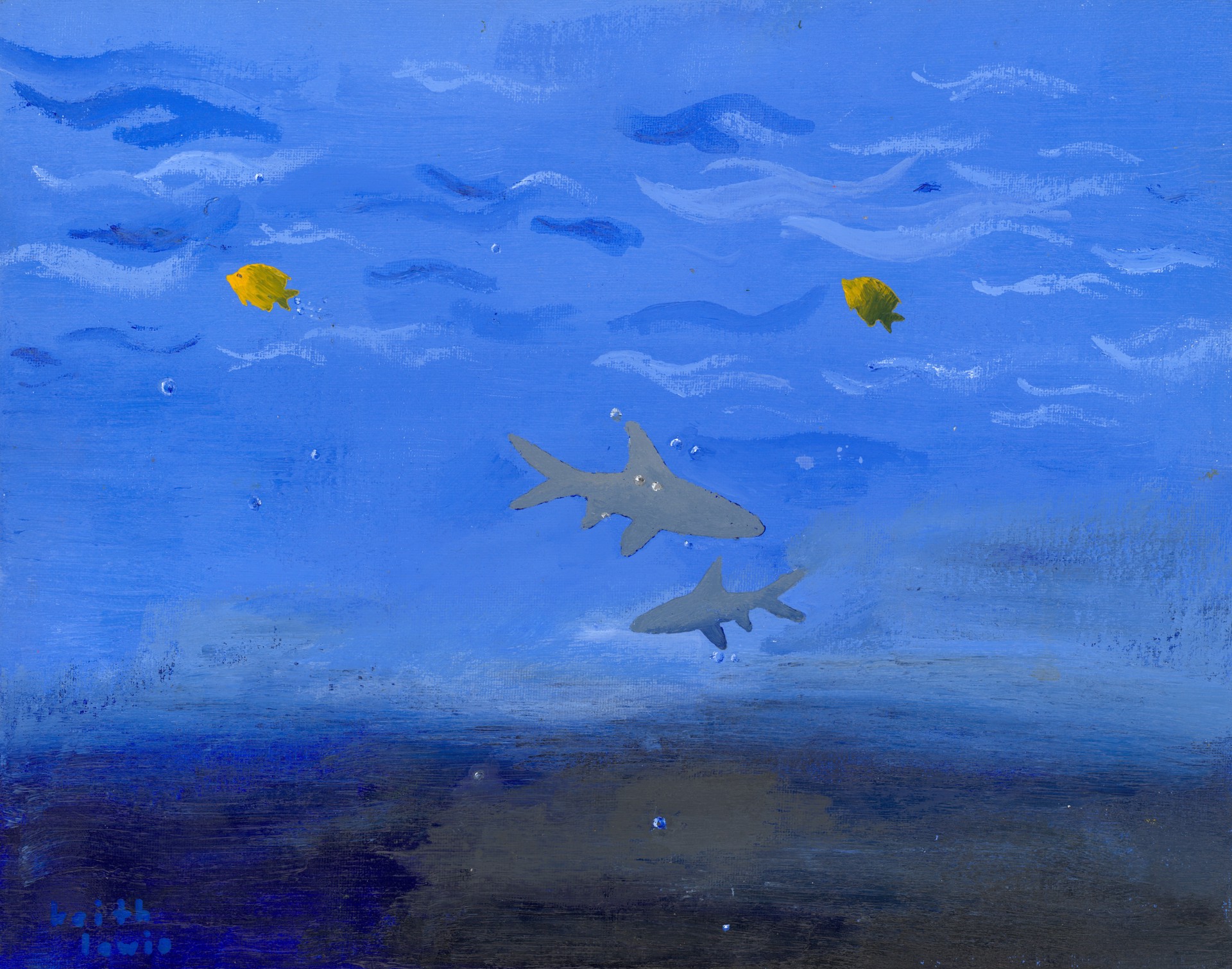 Sharks (FRAMED) by Keith Lewis
