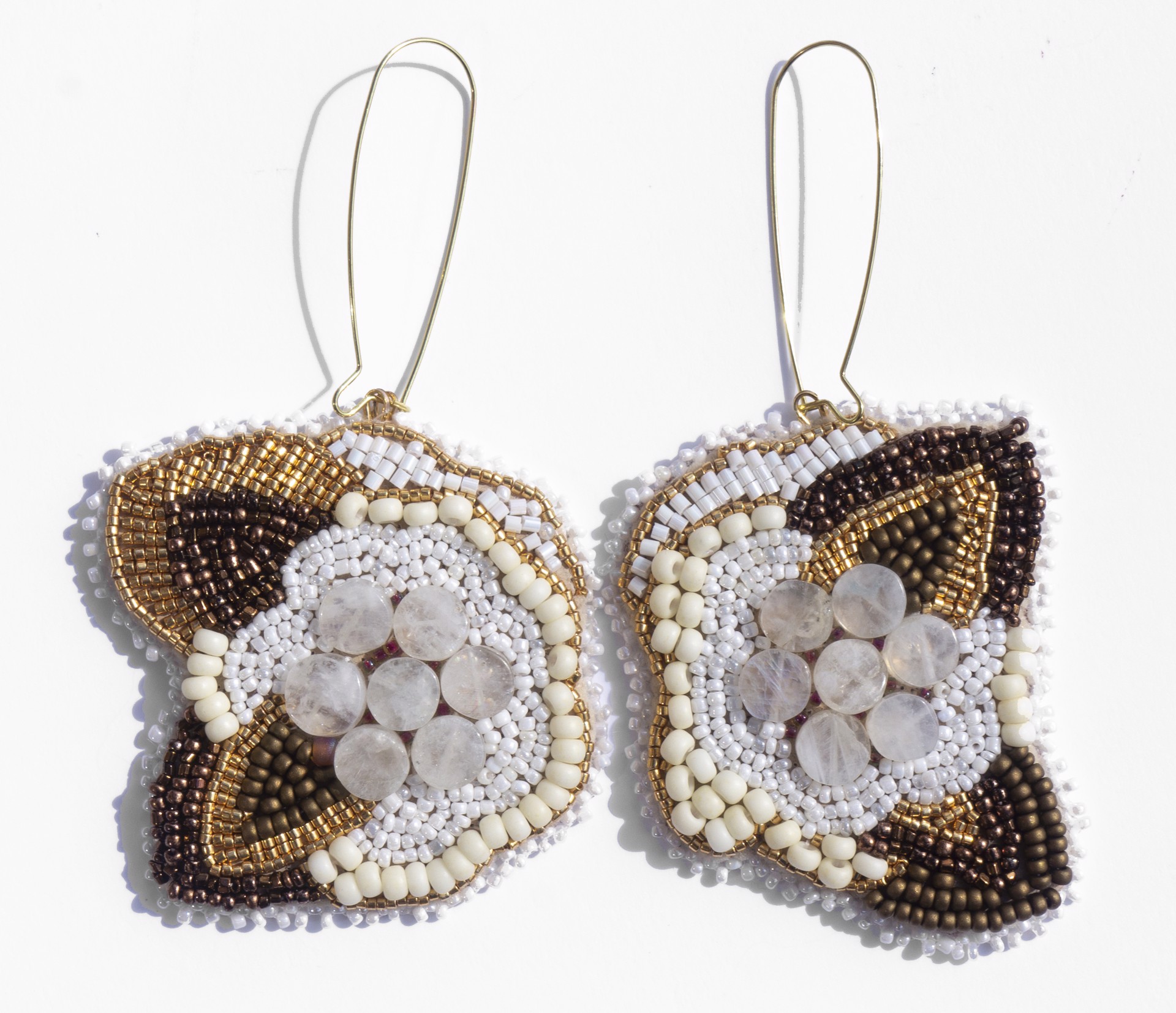 Beaded Floral Earrings by Hattie Lee