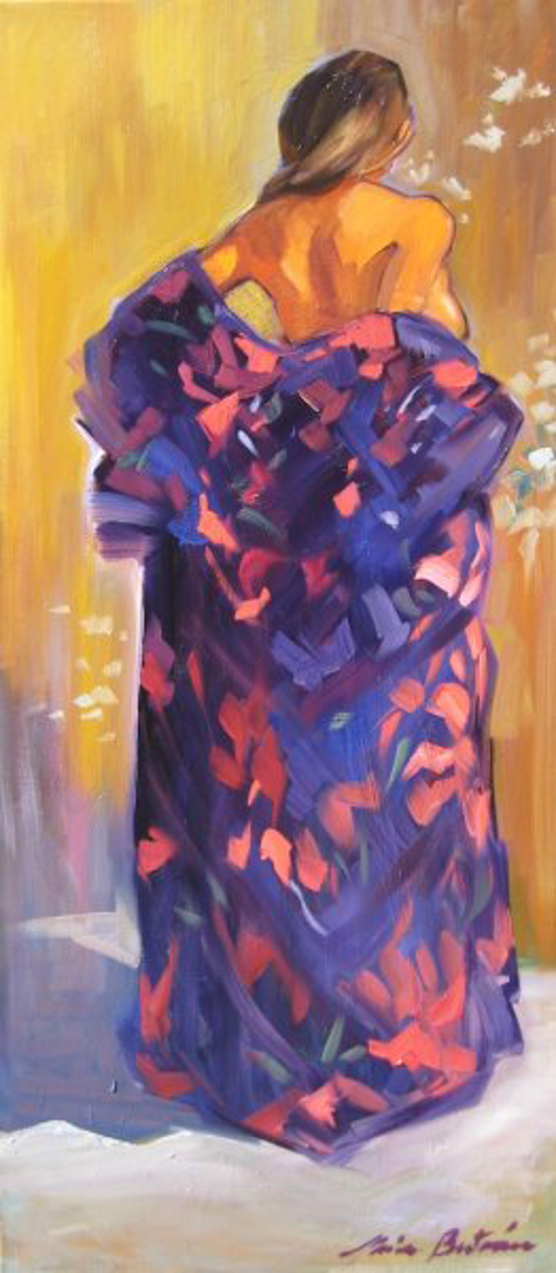 Maria Bertran: Purple Kimono (Parisian) by Maria Bertrán