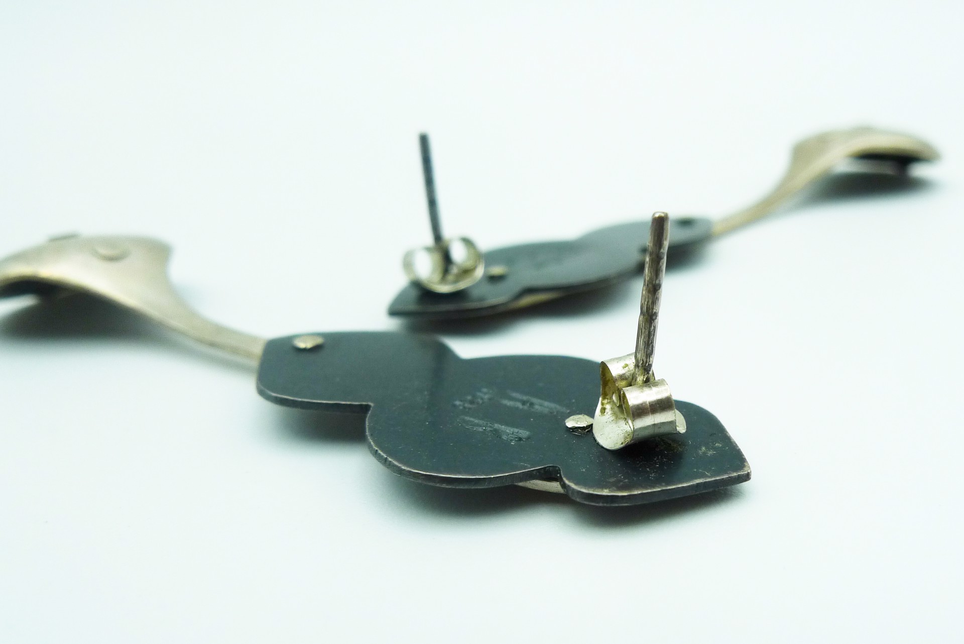 Salt Spoon Earrings by Alison L. Bailey