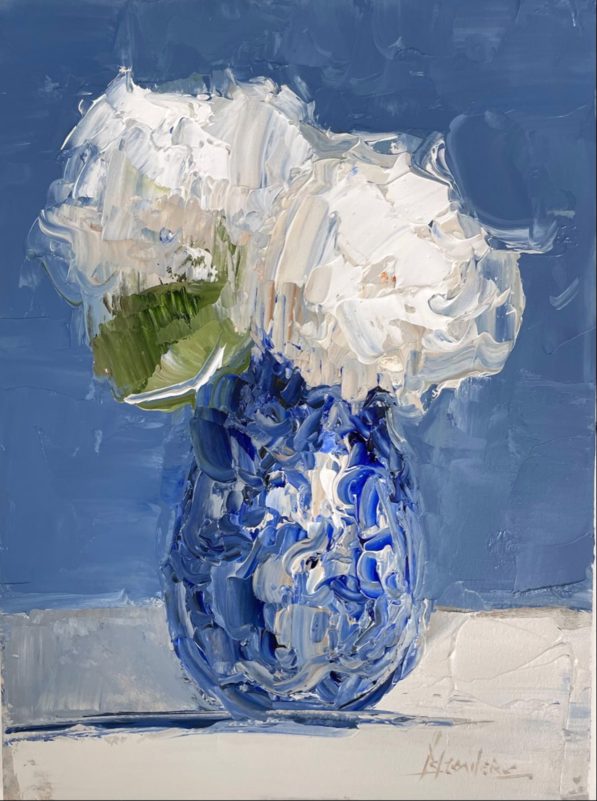Blue And White, III {SOLD} by Barbara Flowers