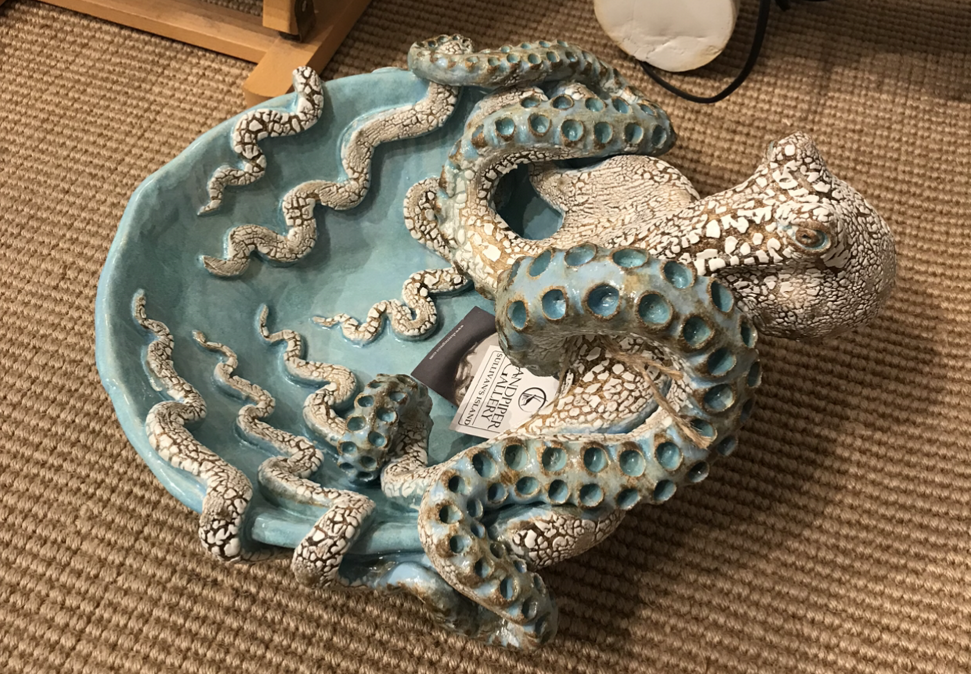 SG22-80 Large Octopus Bowl (Caribbean Blue) by Shayne Greco