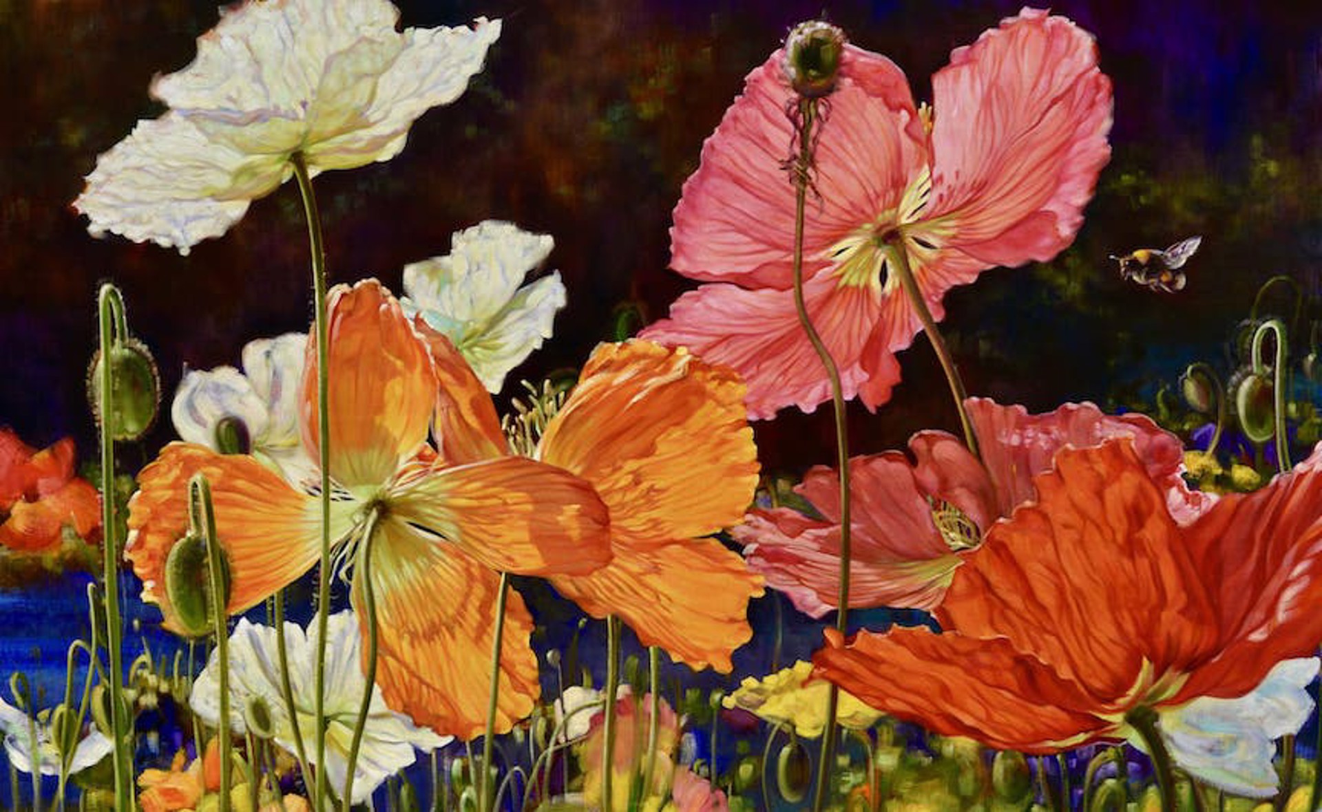 Bee, Breeze And Poppies - SOLD by Commission Possibilities / Previously Sold ZX