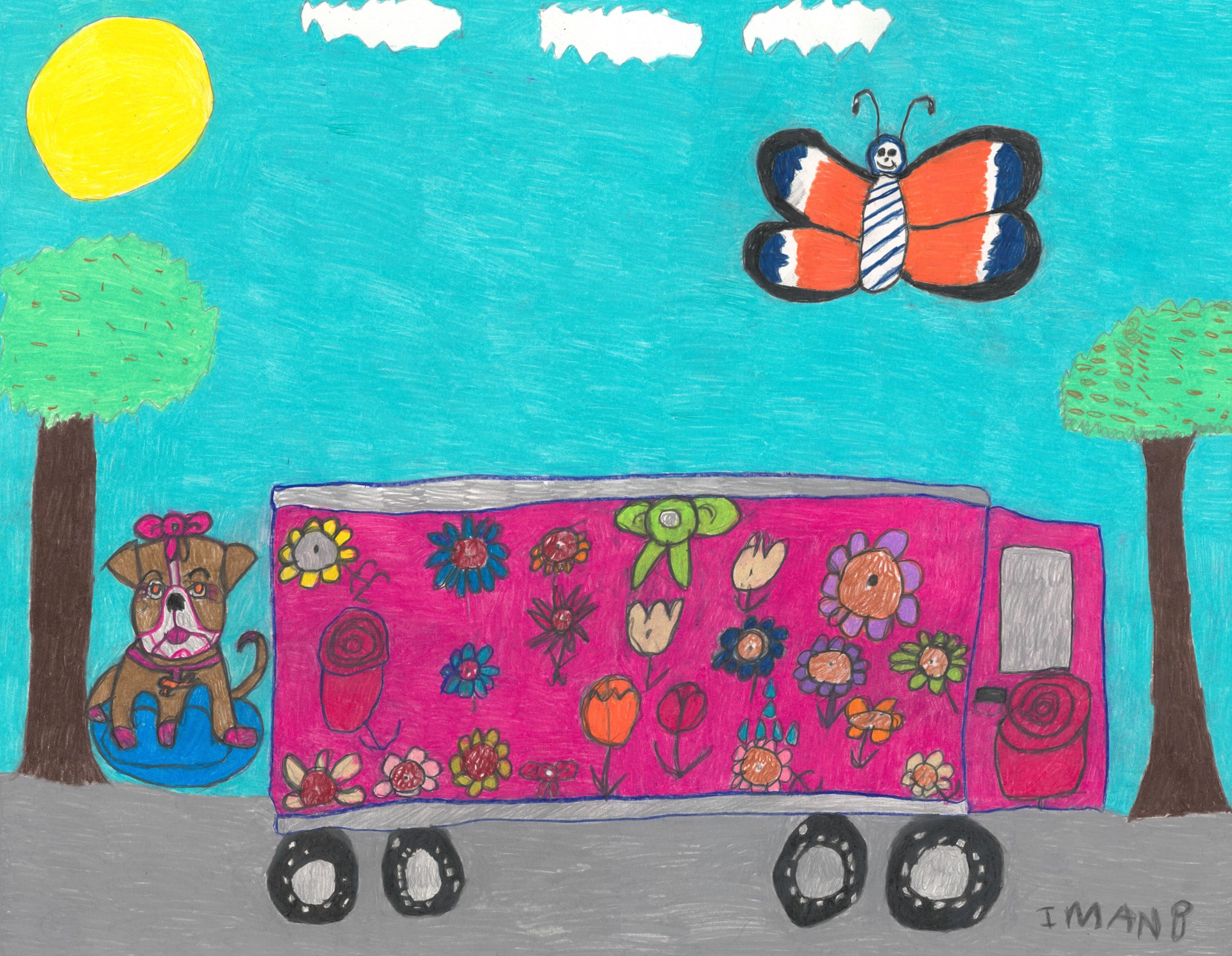 The Pink Flower Truck by Imani Turner