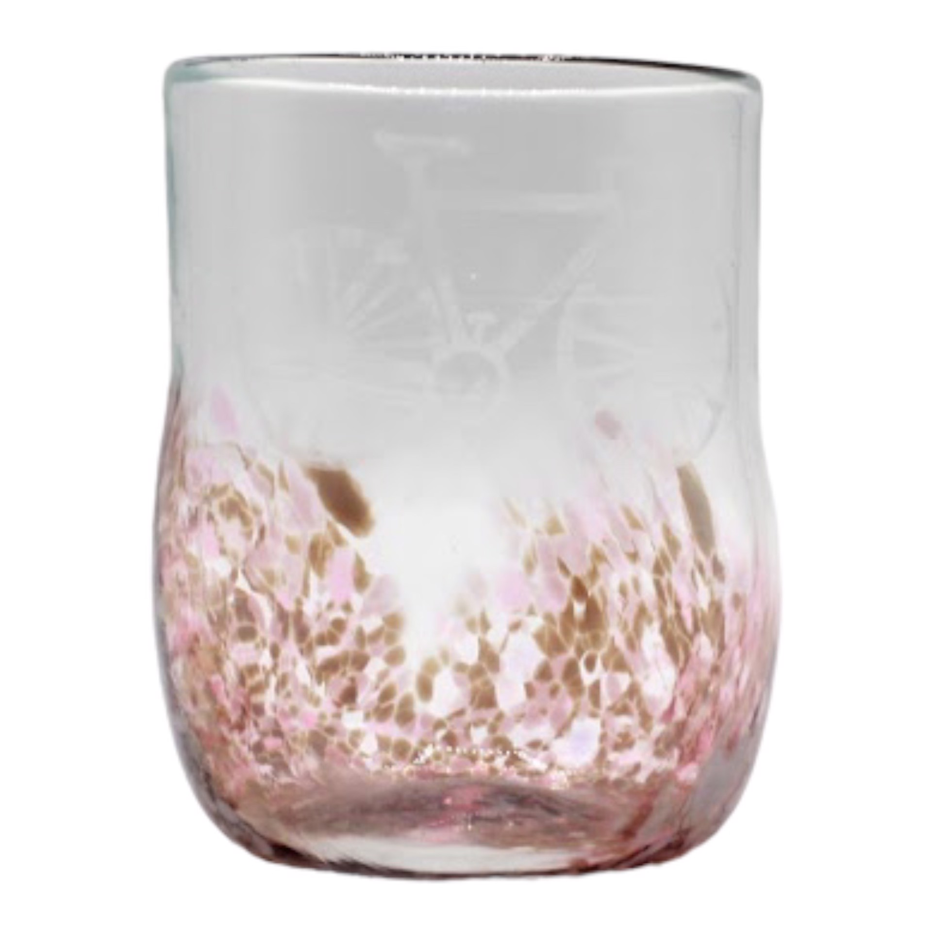 Bicycle Hand Blown Glass Cup - Pink by Katie Sisum