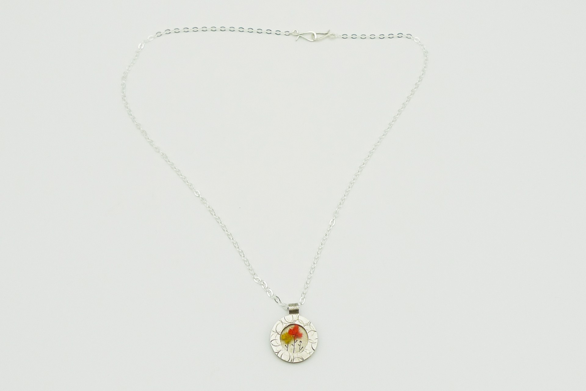 Coral and Yellow Necklace by Erica Schlueter