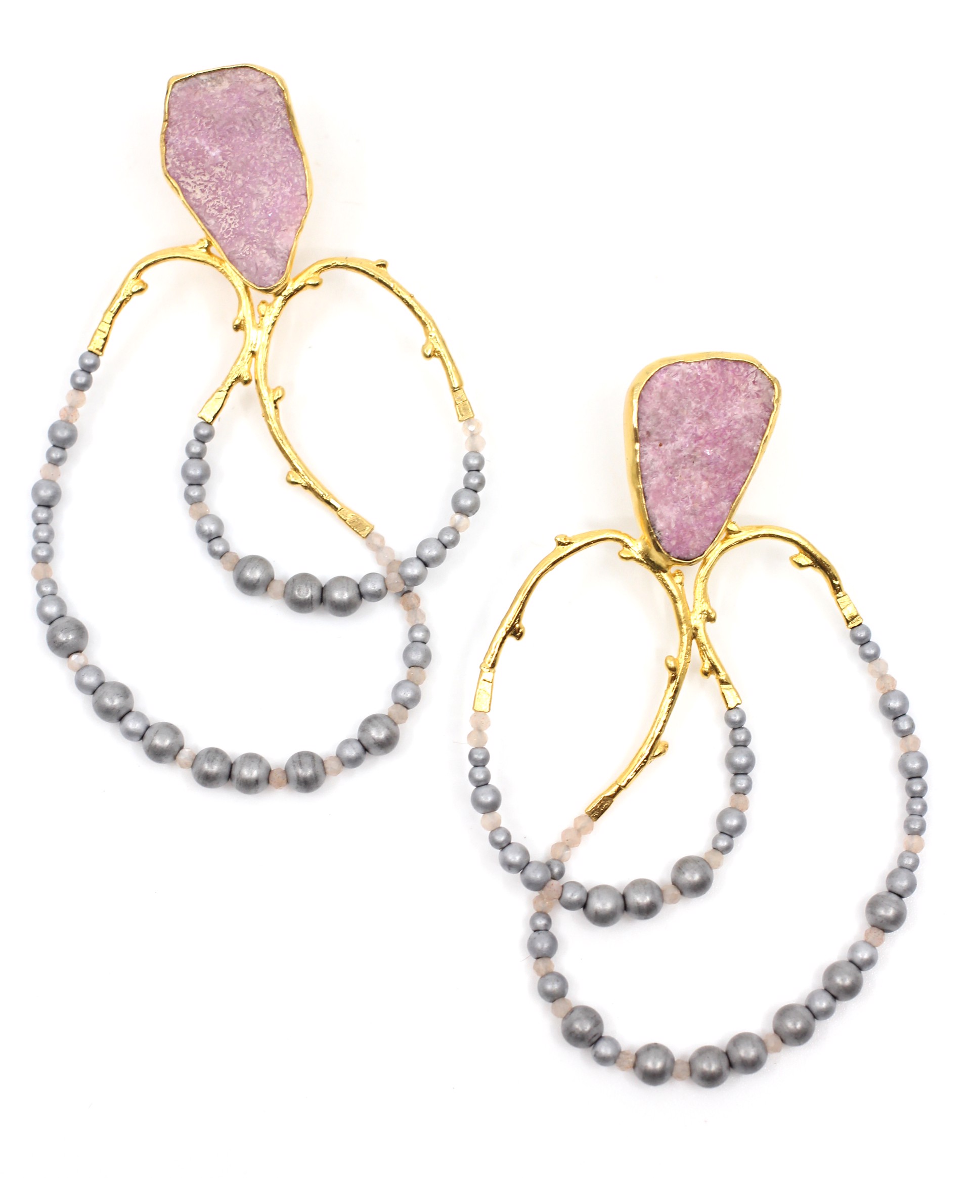 Cobalto Calcite Earrings by Anna Johnson