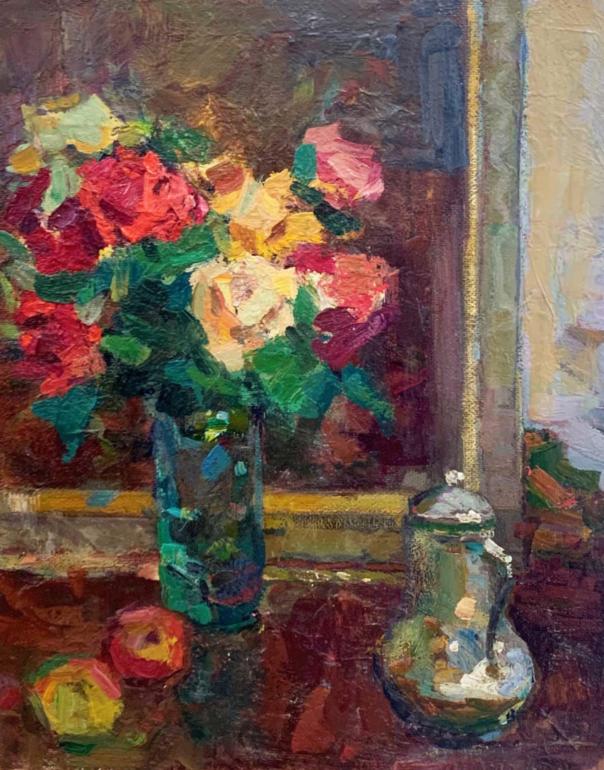 Still Life with Roses by Fedor Zakharov