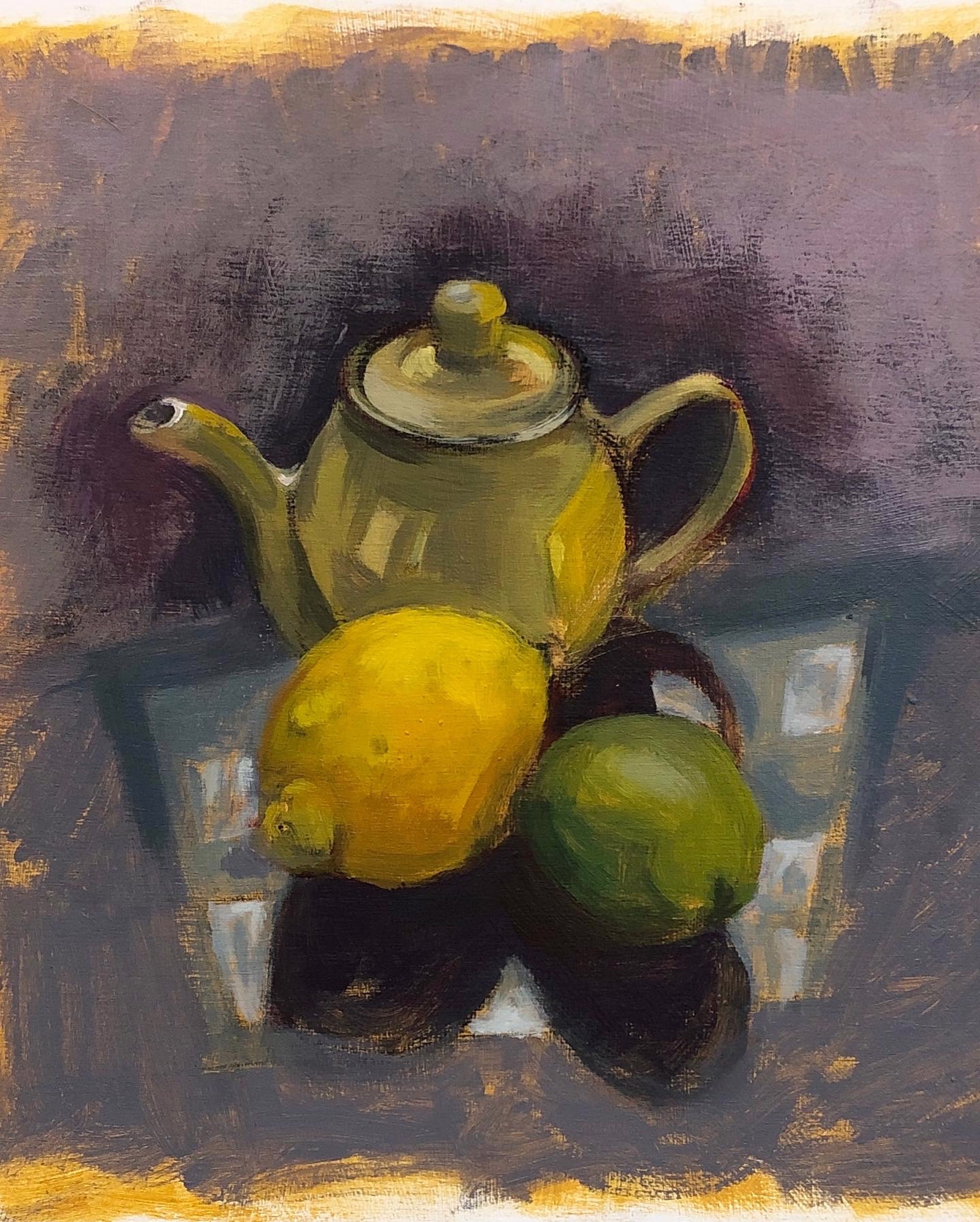 Teapot with Lemon and Lime by Christopher Hickey | Thomas Deans Fine Art