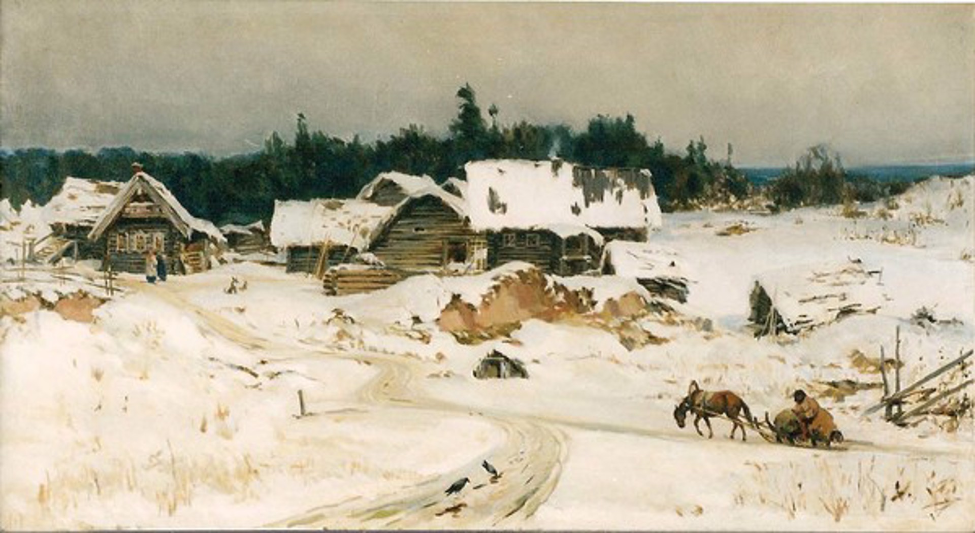 Winter in Imochentsy (Polenov) by Vladimir Masik