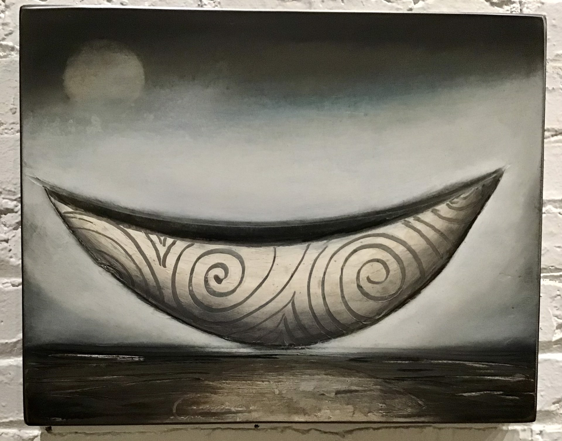 Aqua Swirling Boat by STEVE JENSEN